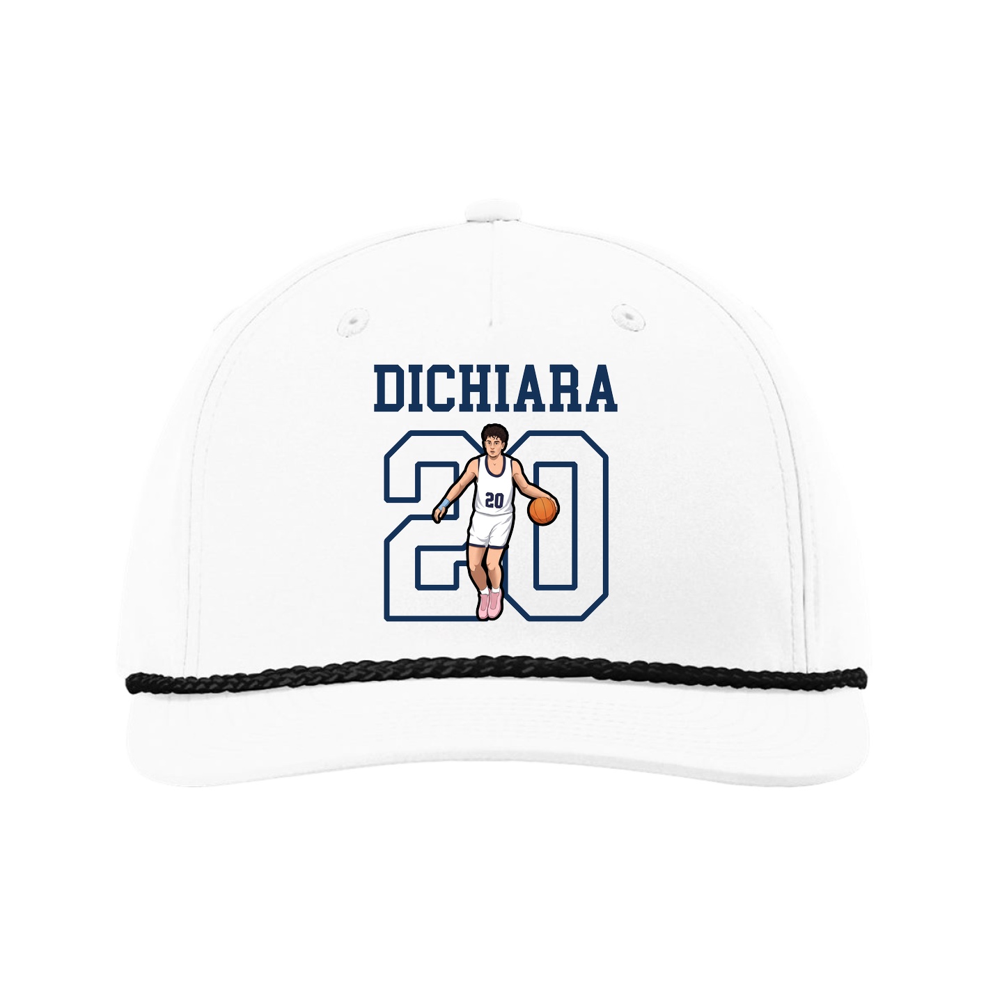 Five-Panel Classic Rope Cap — Shirsey in White