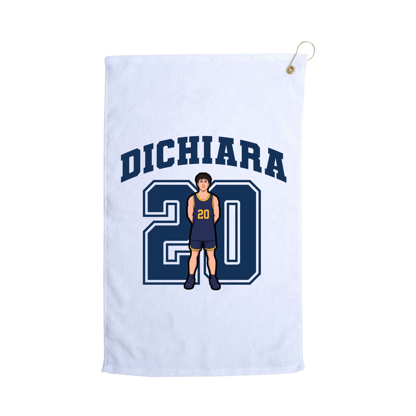 Golf Towel — Number in White