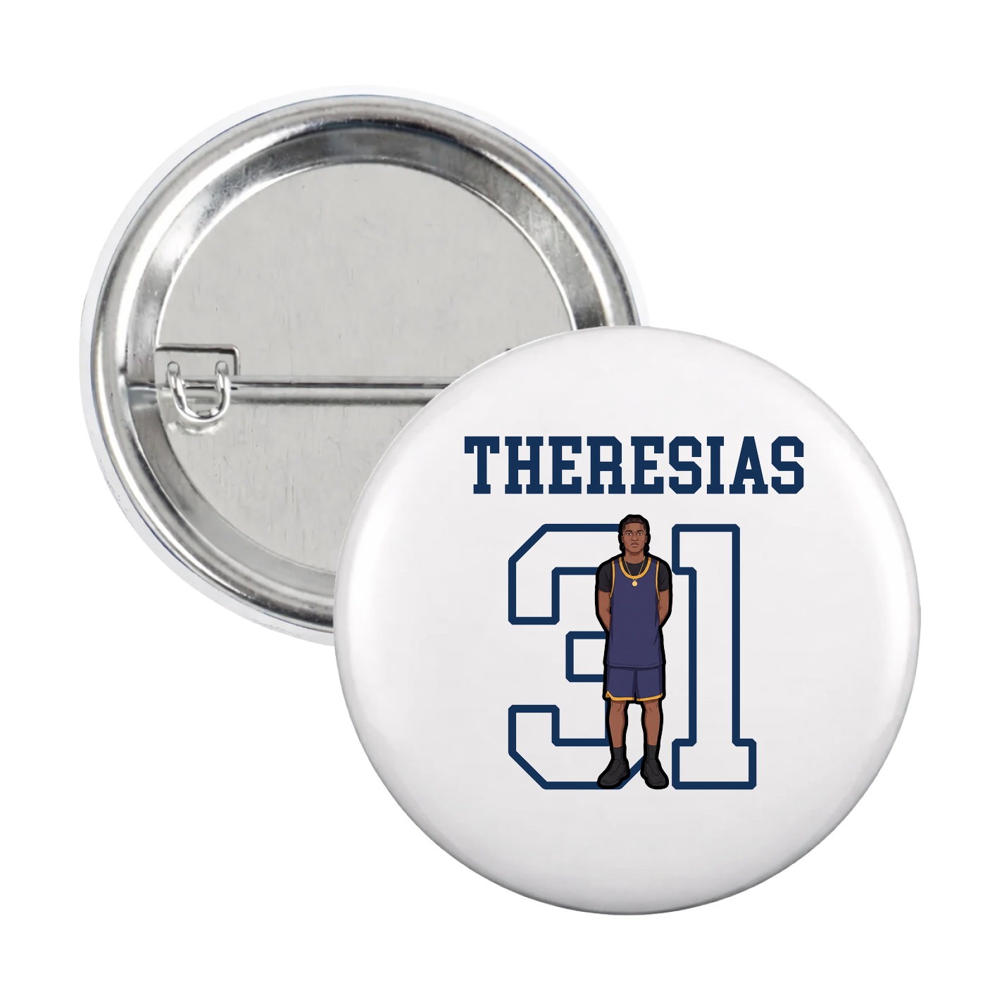 Game Day Button — Shirsey in White