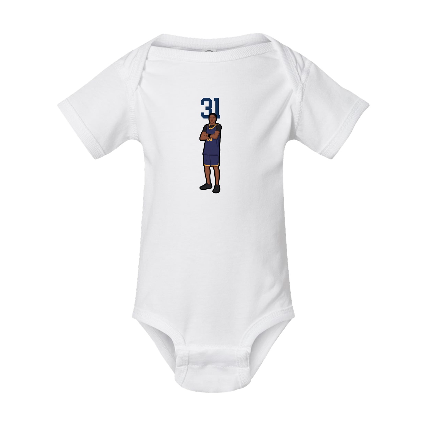 Baby Onesie — Number Top in White