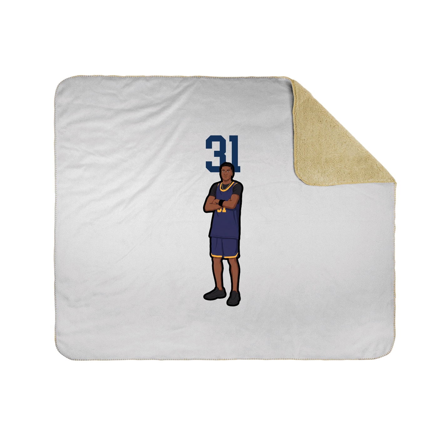 Throw Blanket — Number Top in White