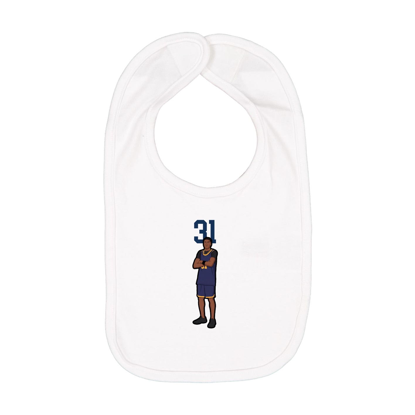 Infant Bib — Number Top in White