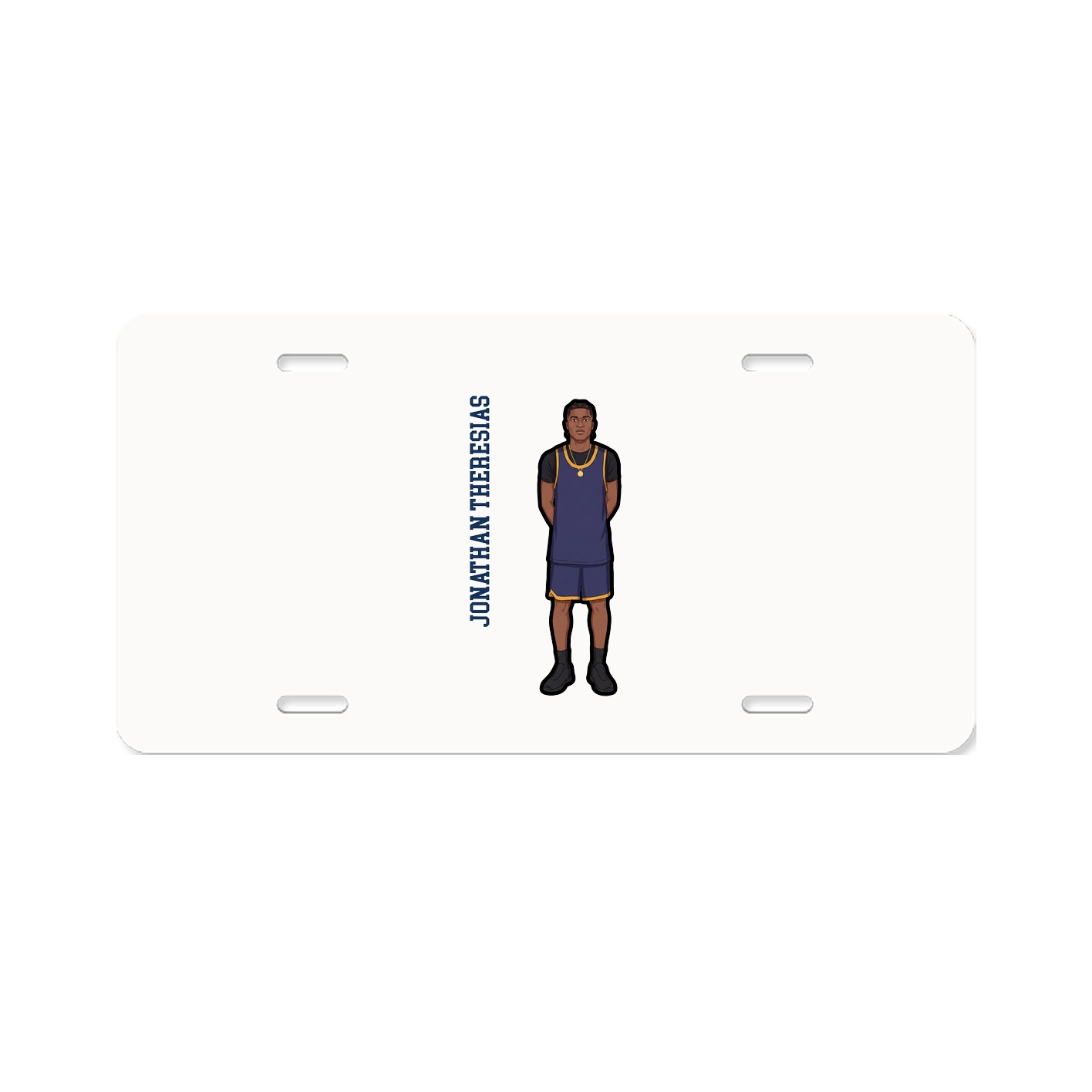 License Plate — Name Vertical in Classic
