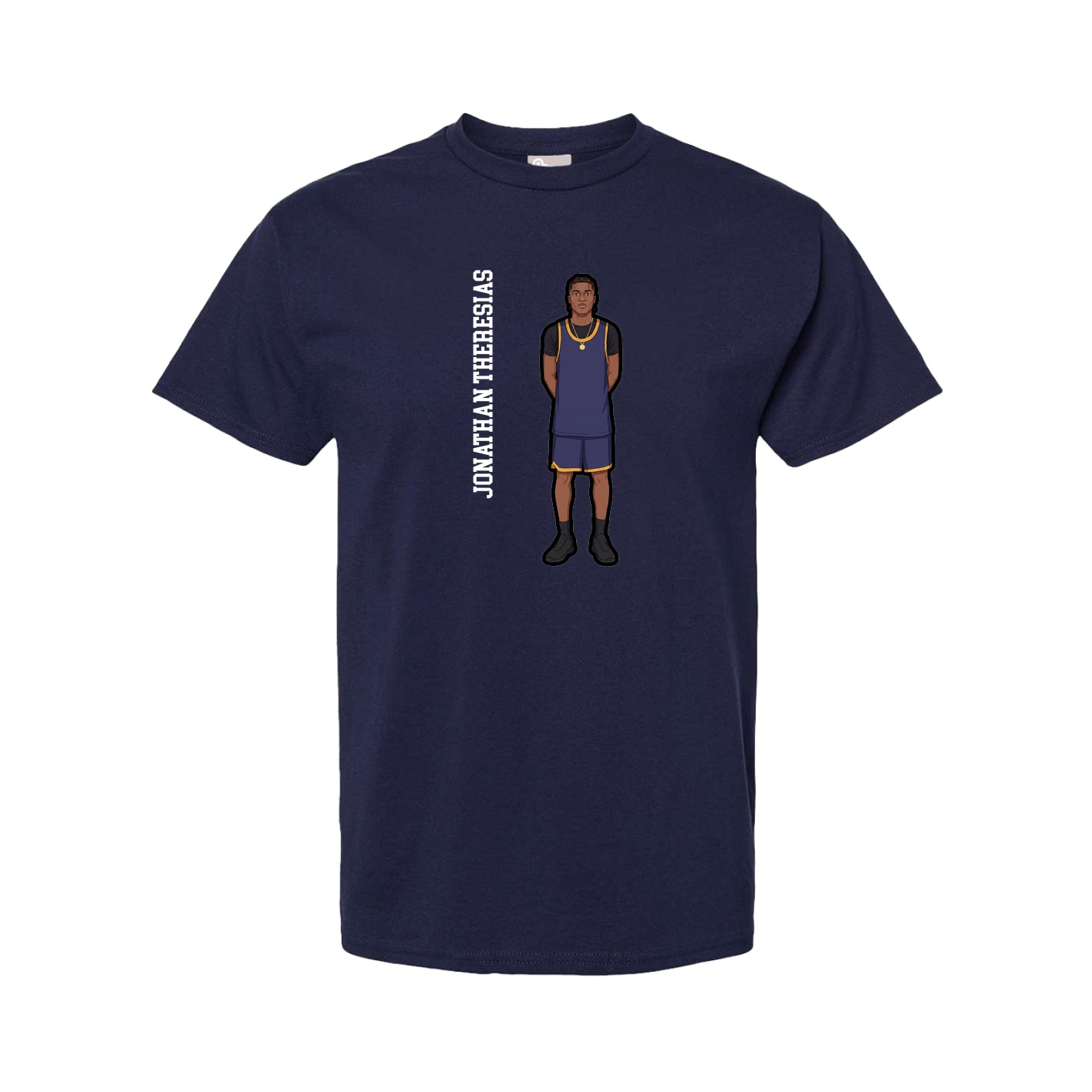 Tee — Name Vertical in Navy