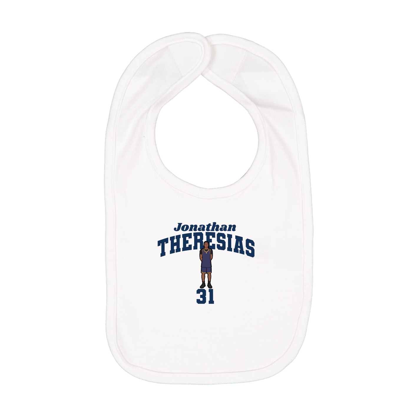 Infant Bib — Signature Arch in White