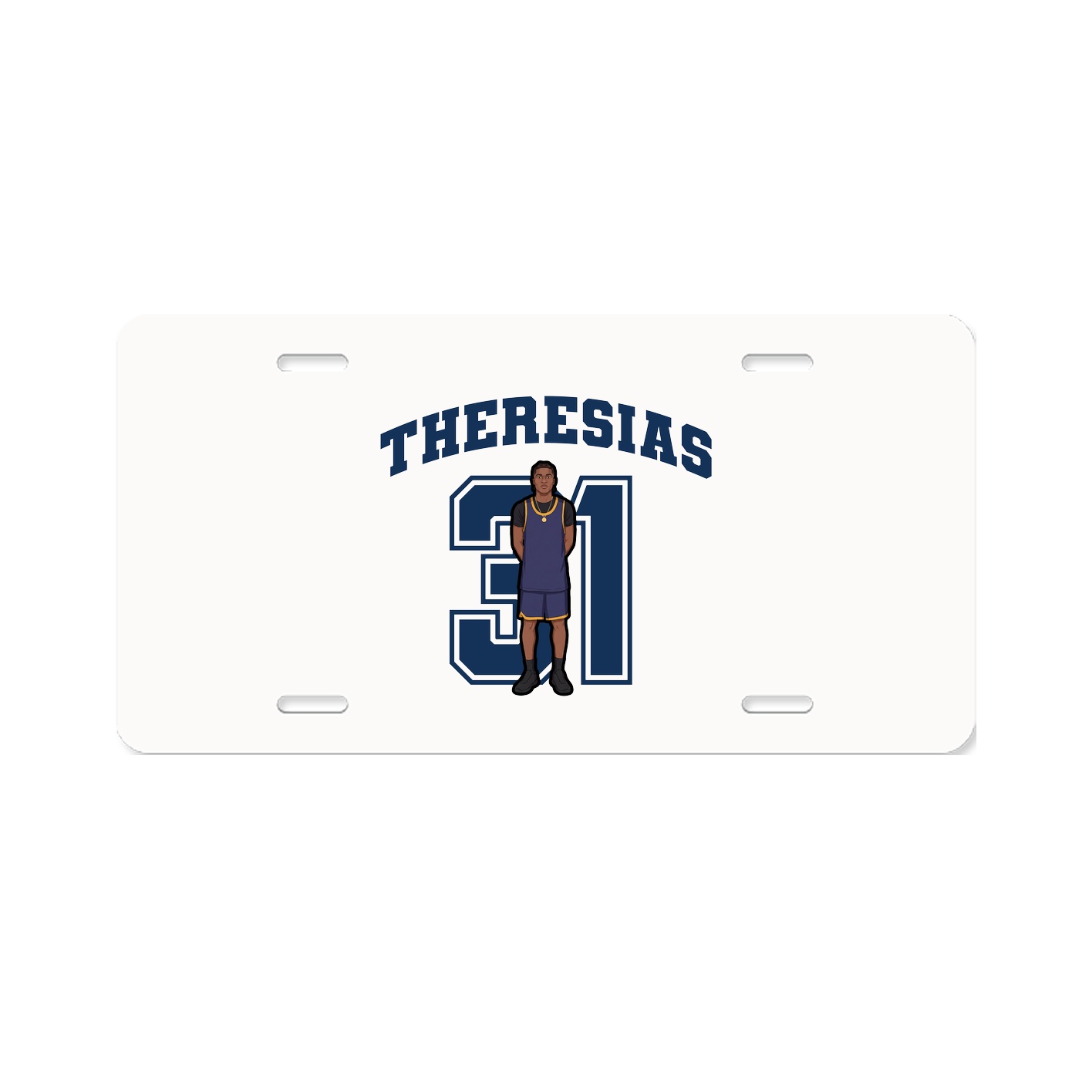License Plate — Number in Classic