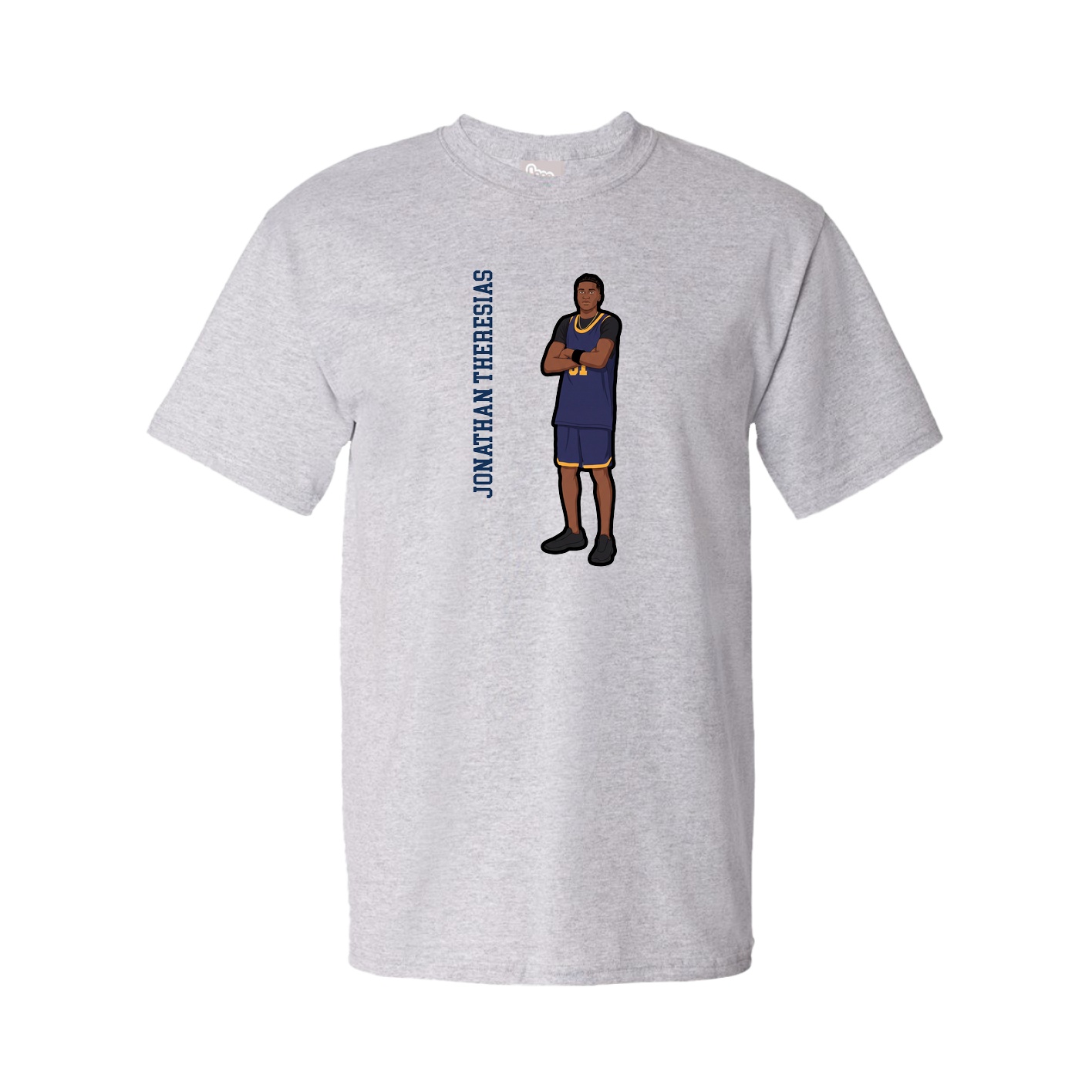Youth Tee — Name Vertical in Grey