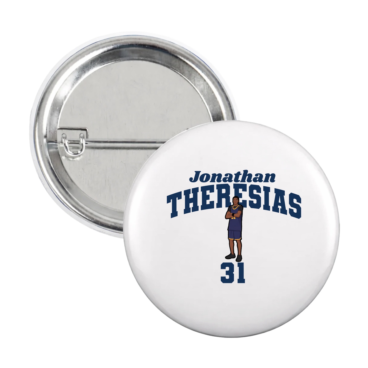 Game Day Button — Signature Arch in White
