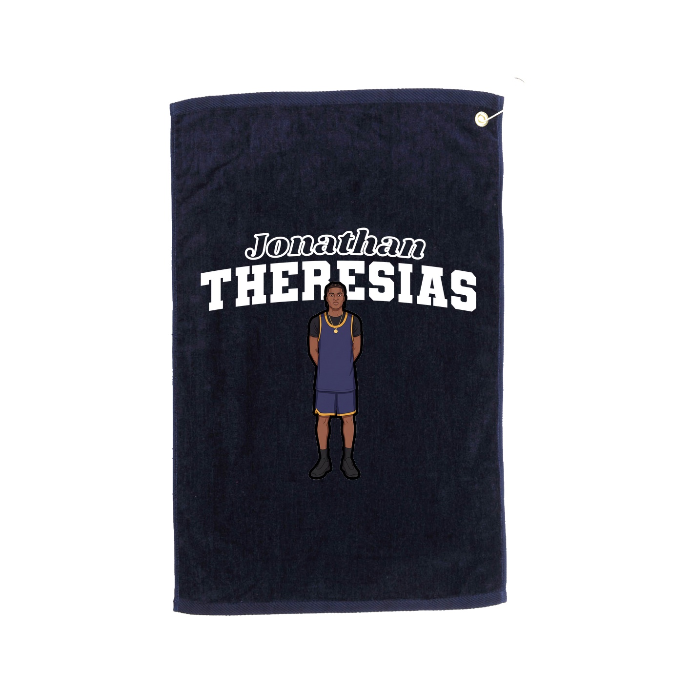 Golf Towel — Name Arch in Navy