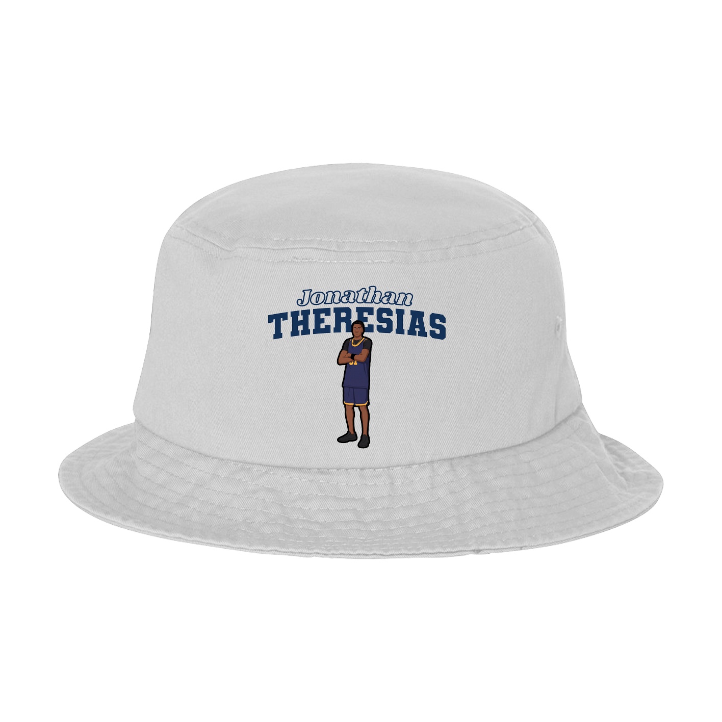 Bucket Cap — Name Arch in White