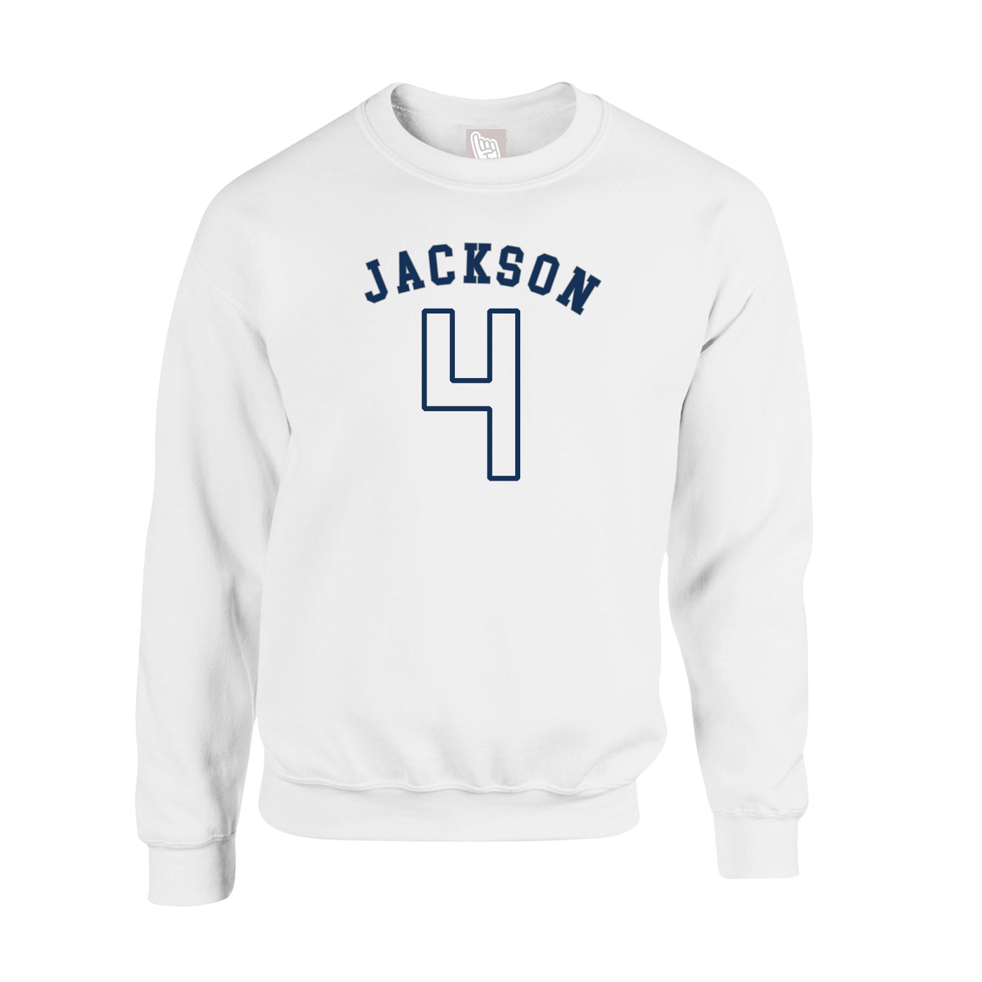 Fleece Crew — Shirsey Arch in White