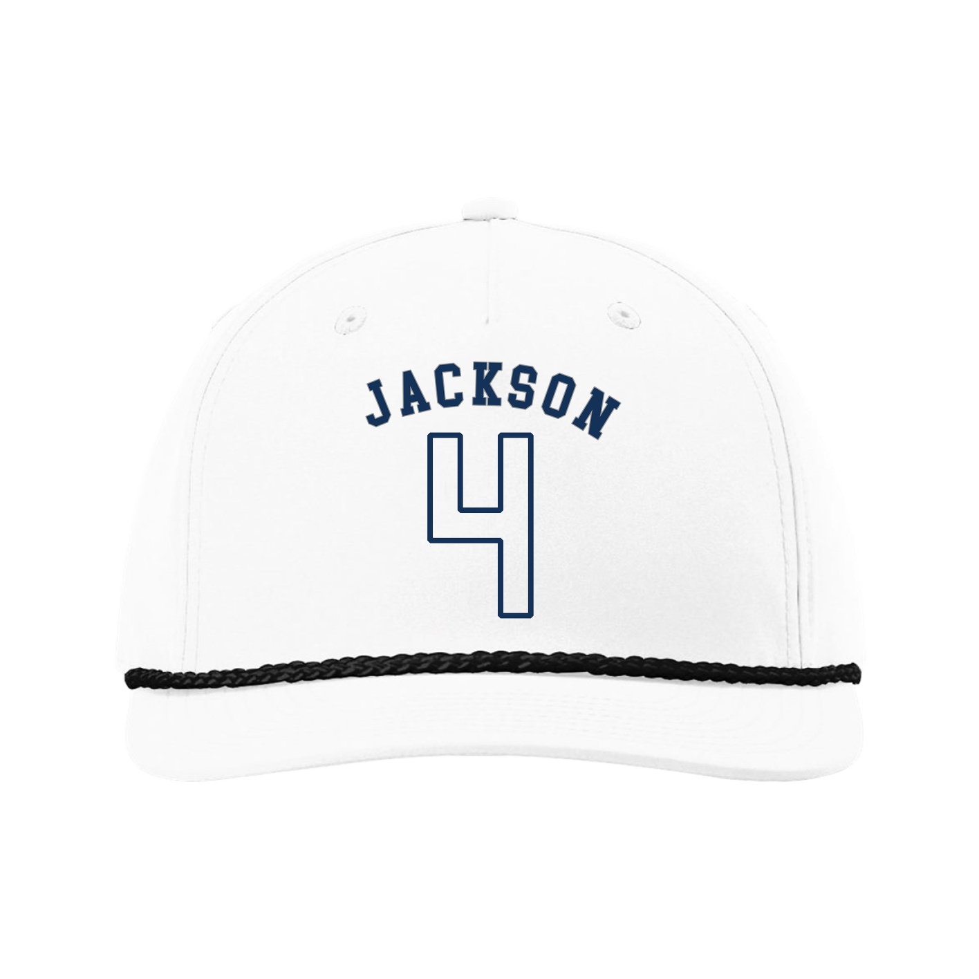Five-Panel Classic Rope Cap — Shirsey Arch in White