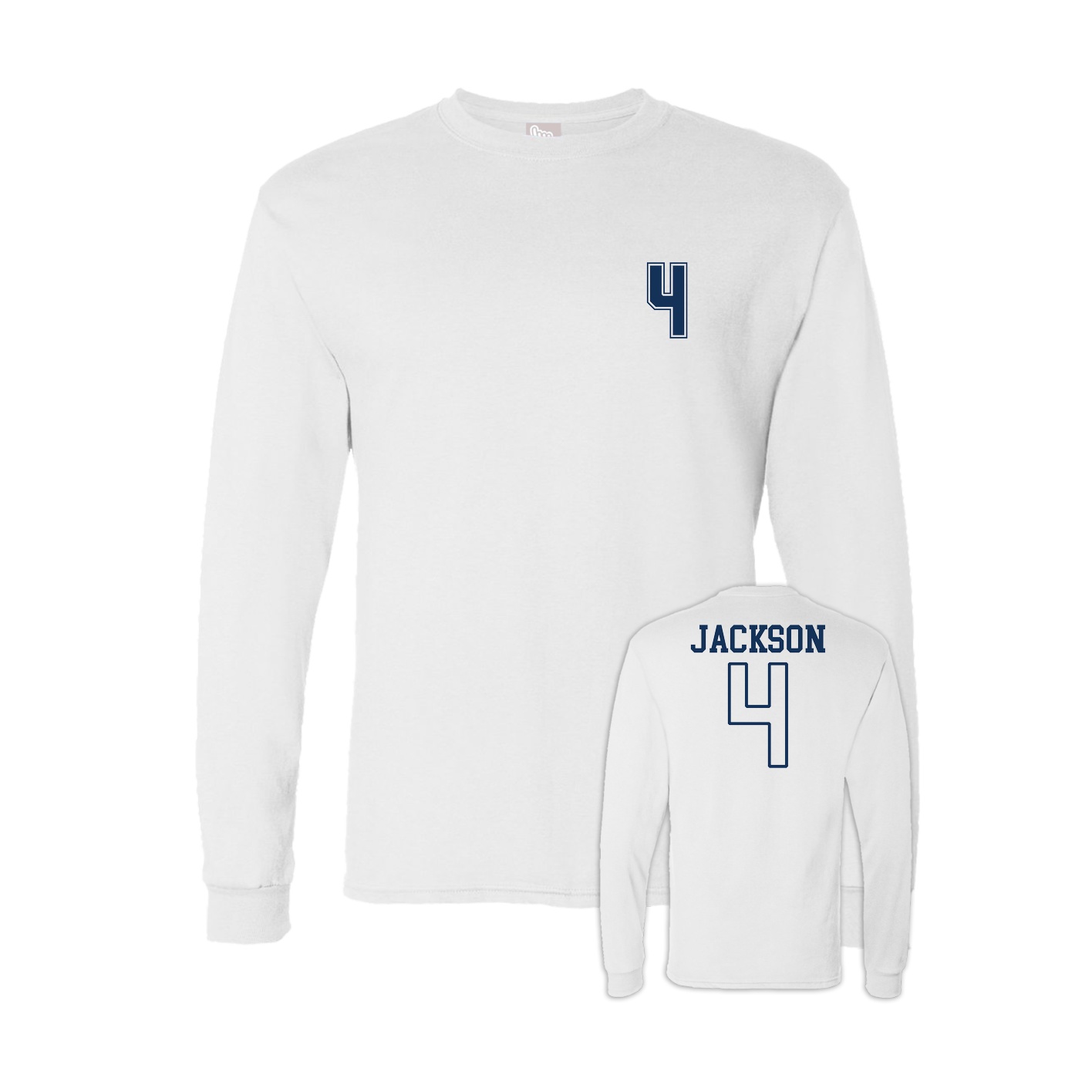Long Sleeve Tee — Chest Back in White