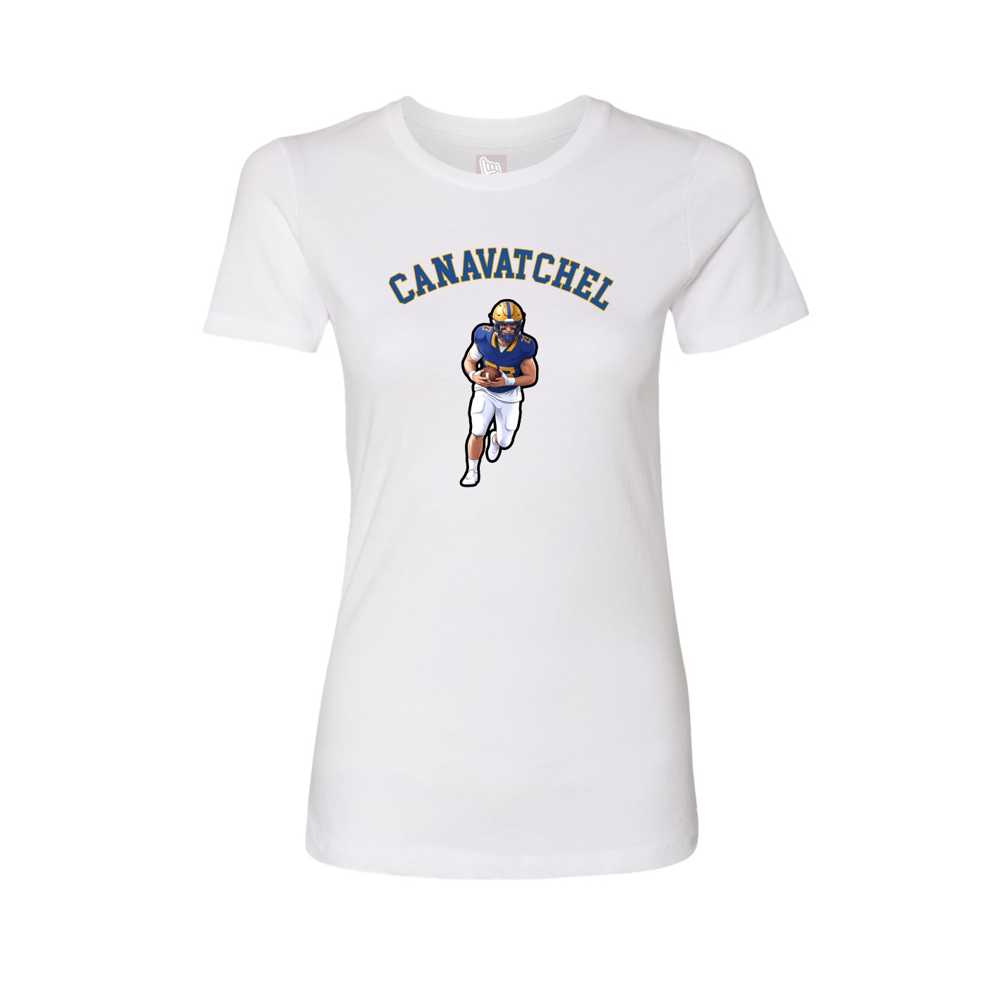 Fitted Women's Tee — Shirsey Arch in White