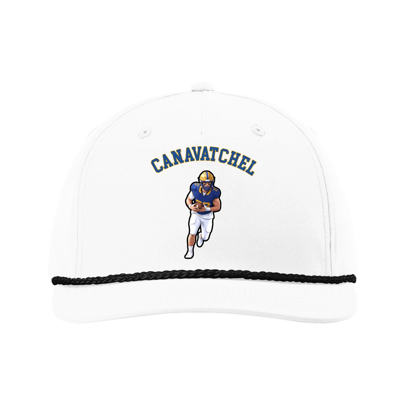 Five-Panel Classic Rope Cap — Shirsey Arch in White