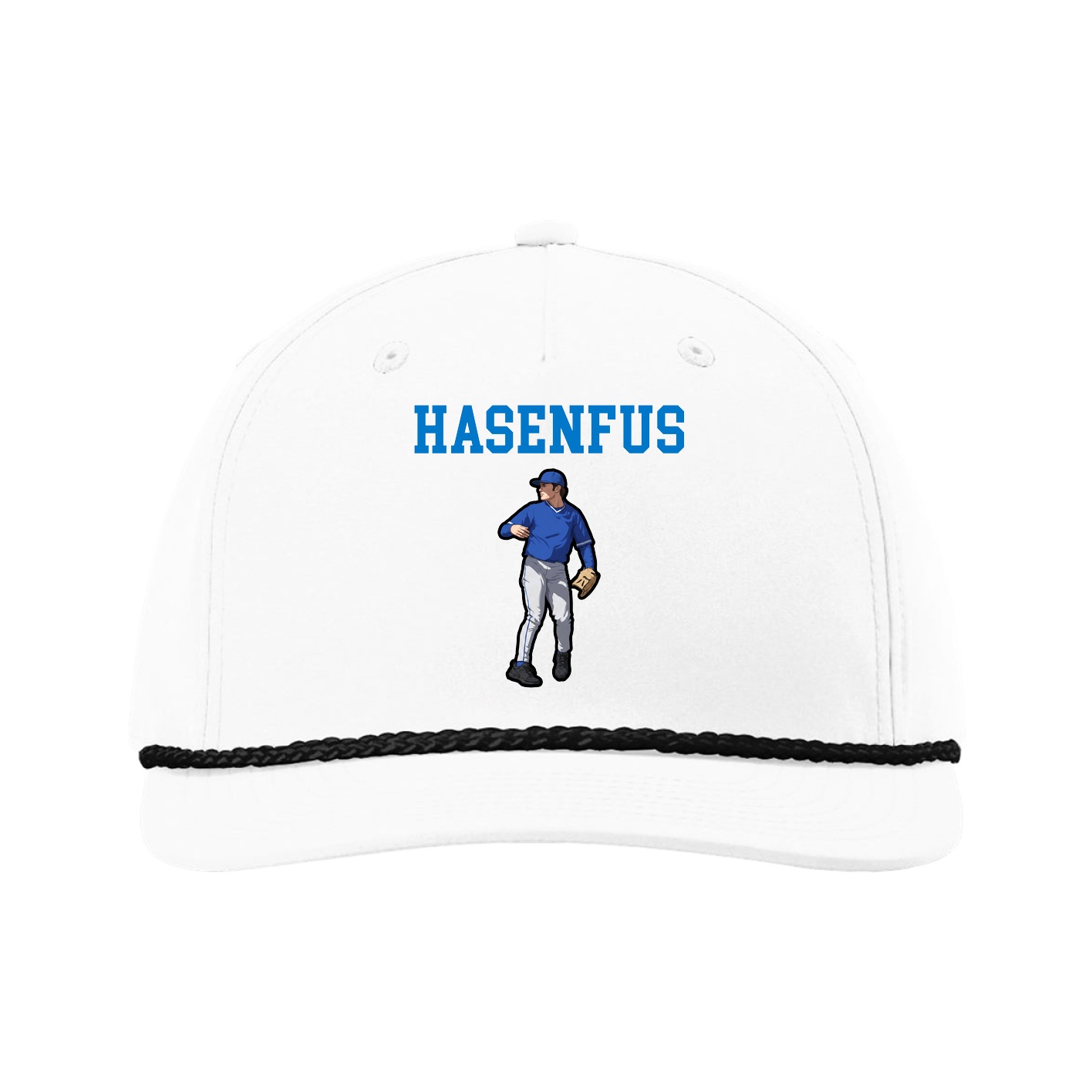 Five-Panel Classic Rope Cap — Shirsey in White