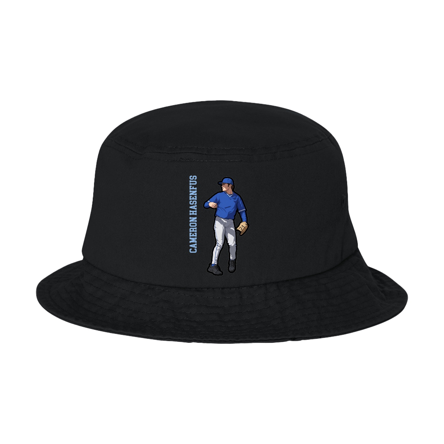 Bucket Cap — Name Vertical in Black