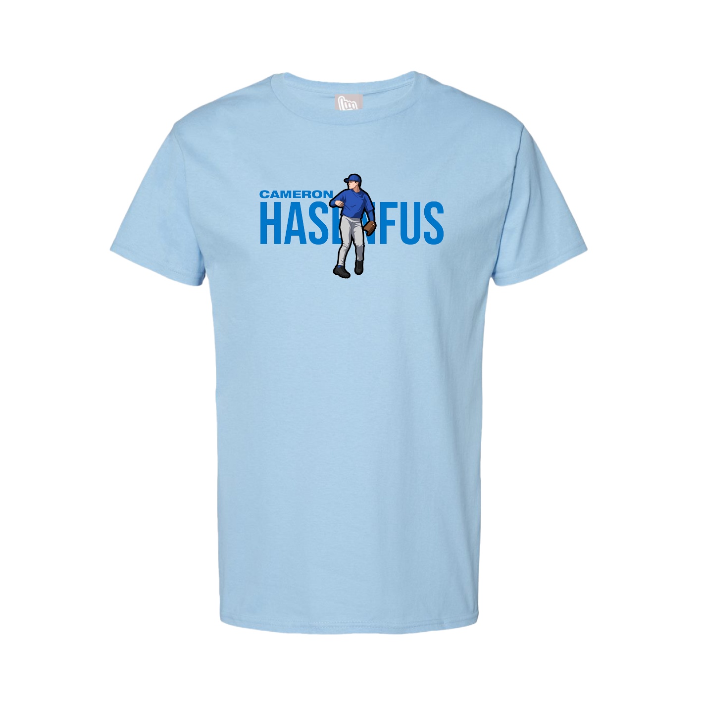 Youth Tee — Player Name in Light Blue