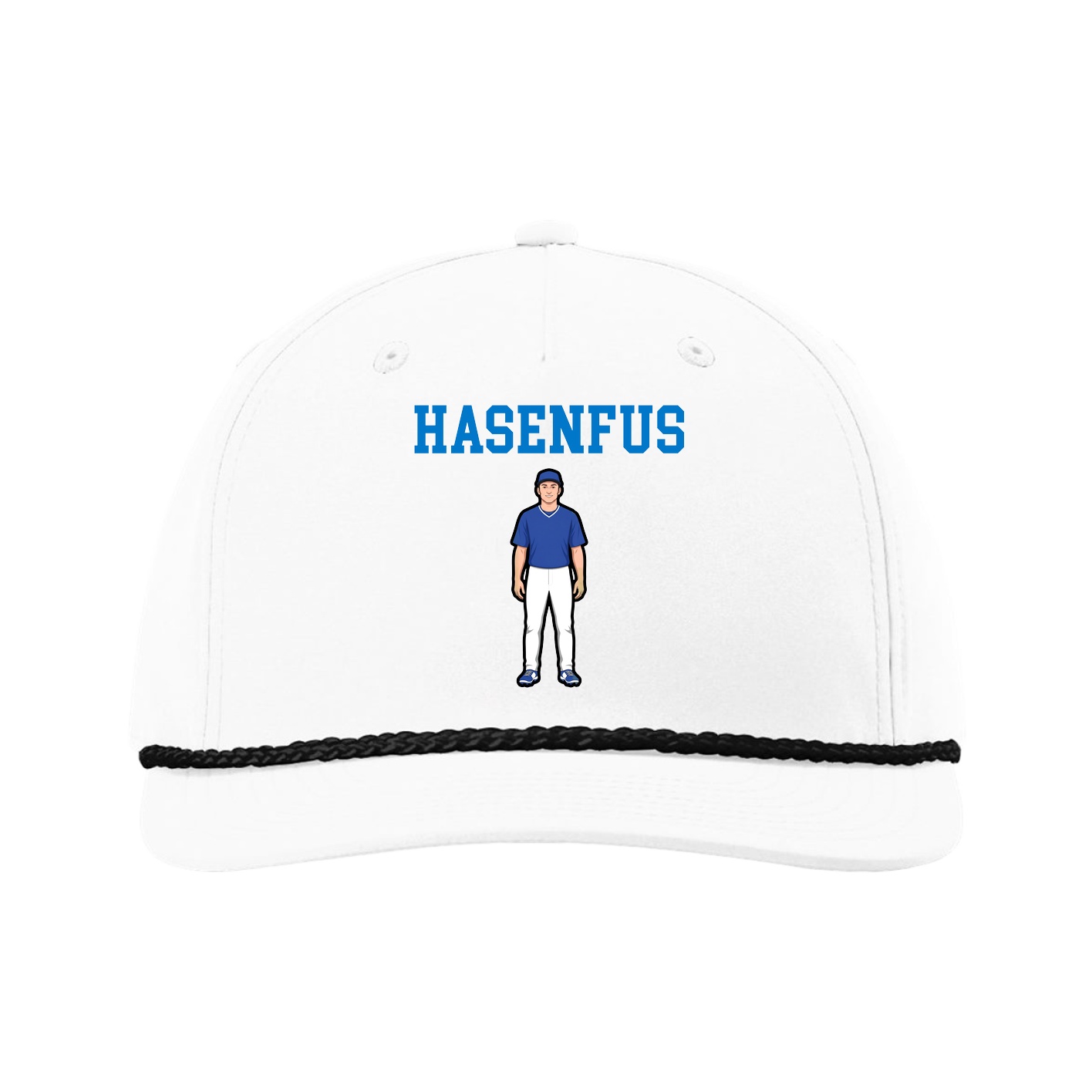 Five-Panel Classic Rope Cap — Shirsey in White