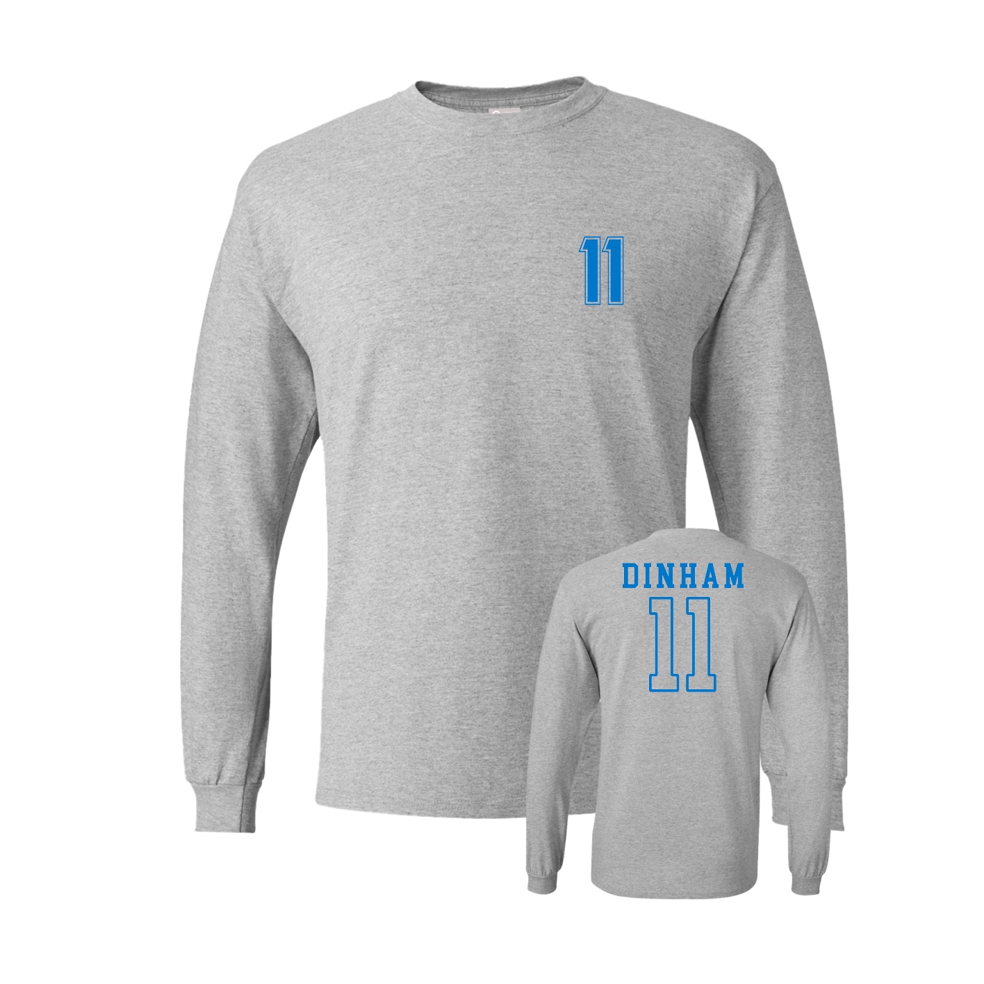 Long Sleeve Tee — Chest Back in Grey