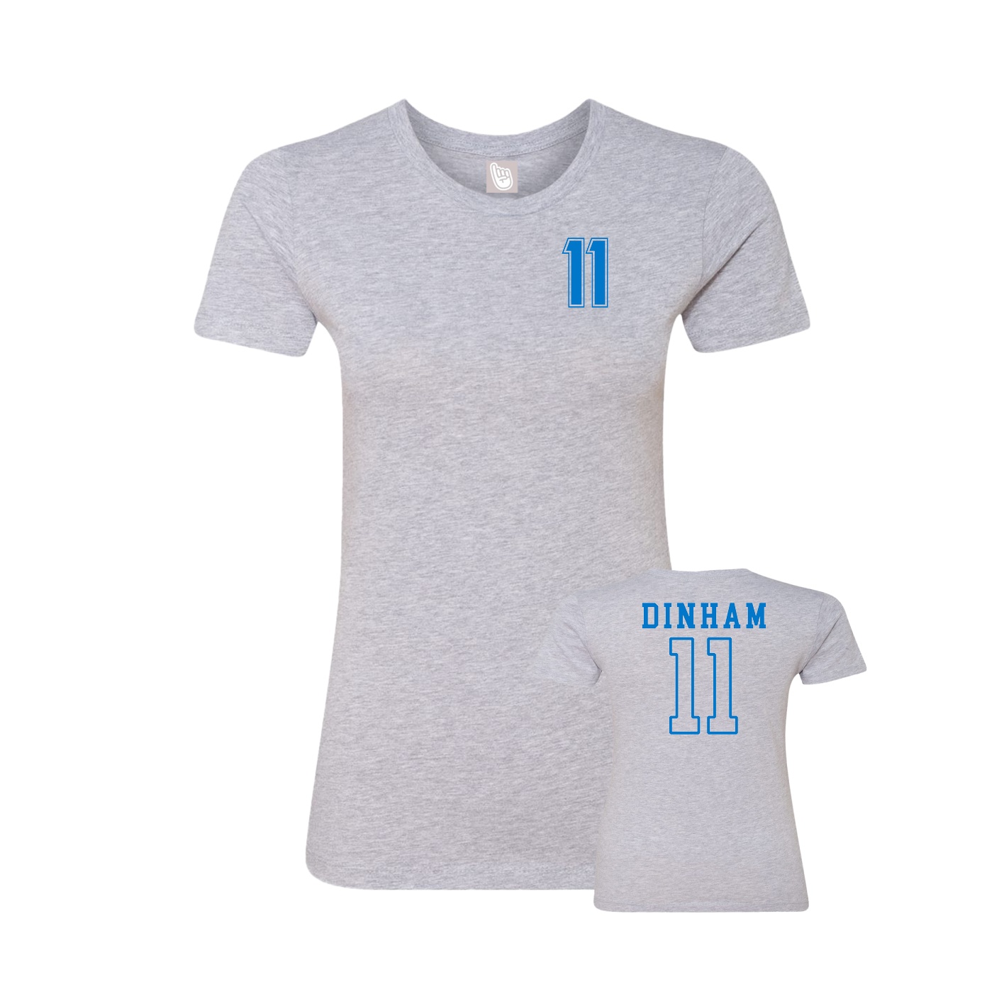 Womens Tee — Chest Back in Grey