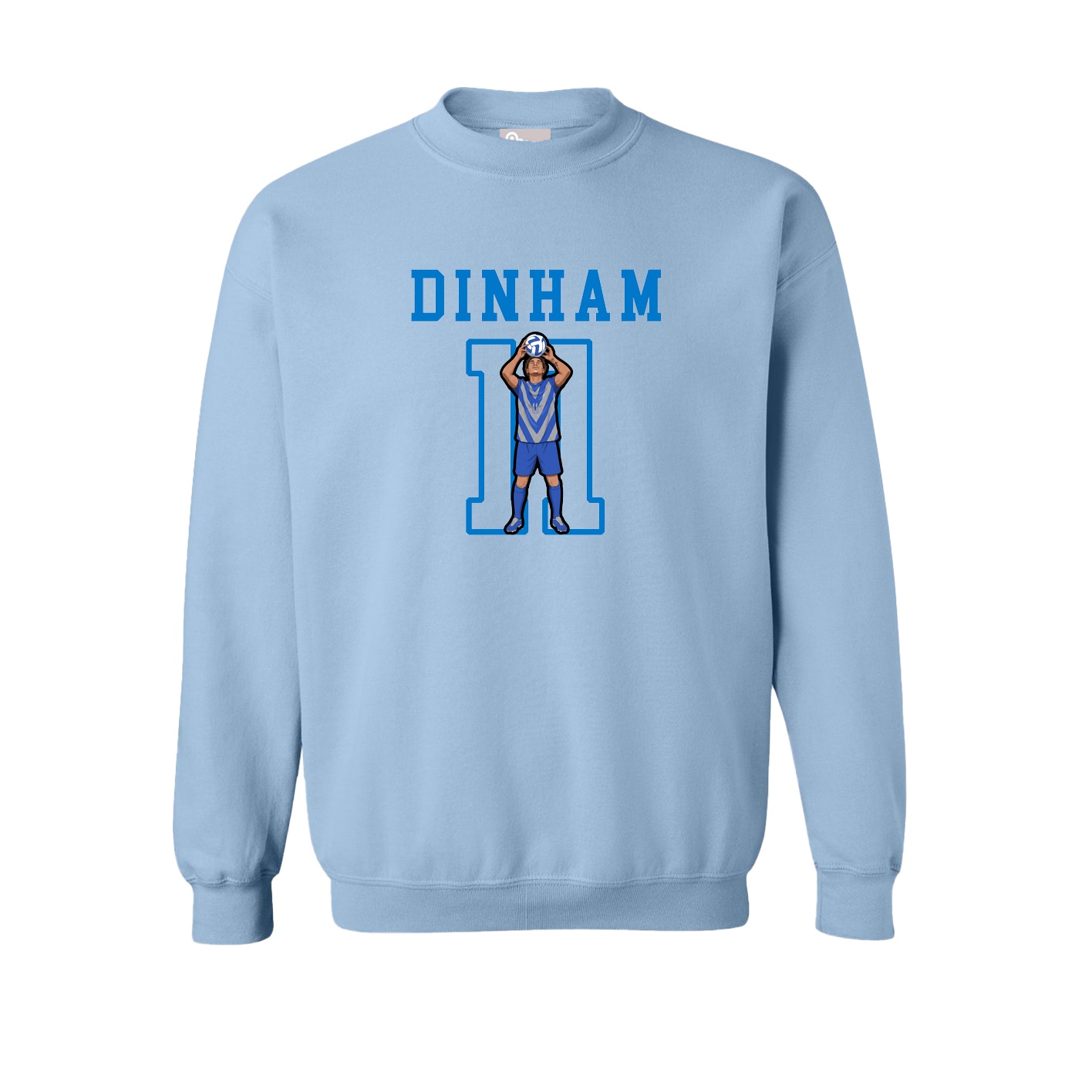 Fleece Crew — Shirsey in Light Blue