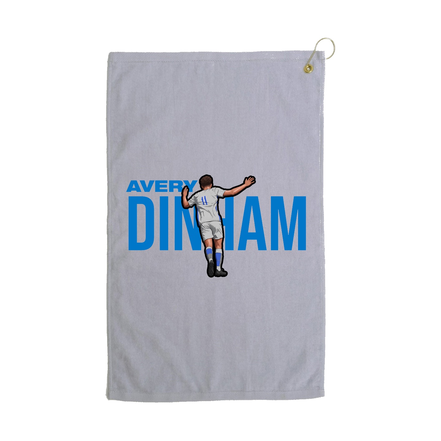 Golf Towel — Player Name in Grey