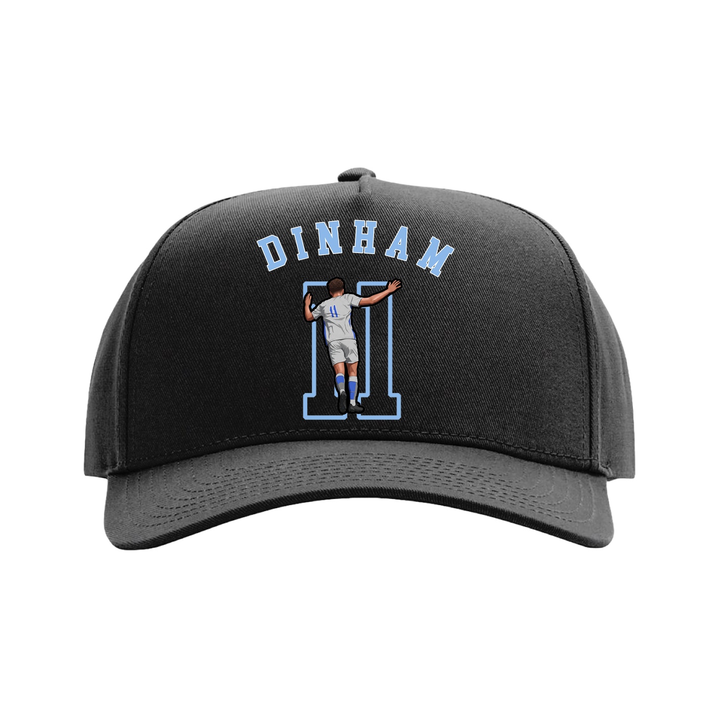Full Fabric Five-Panel Champ Cap — Shirsey Arch in Black