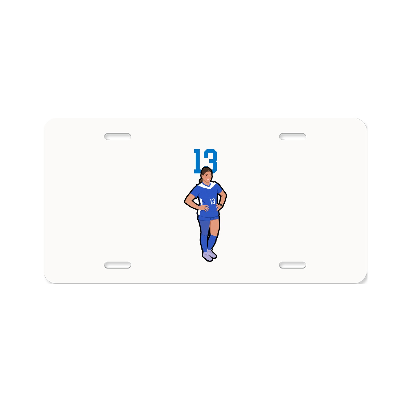 License Plate — Number Top in Classic