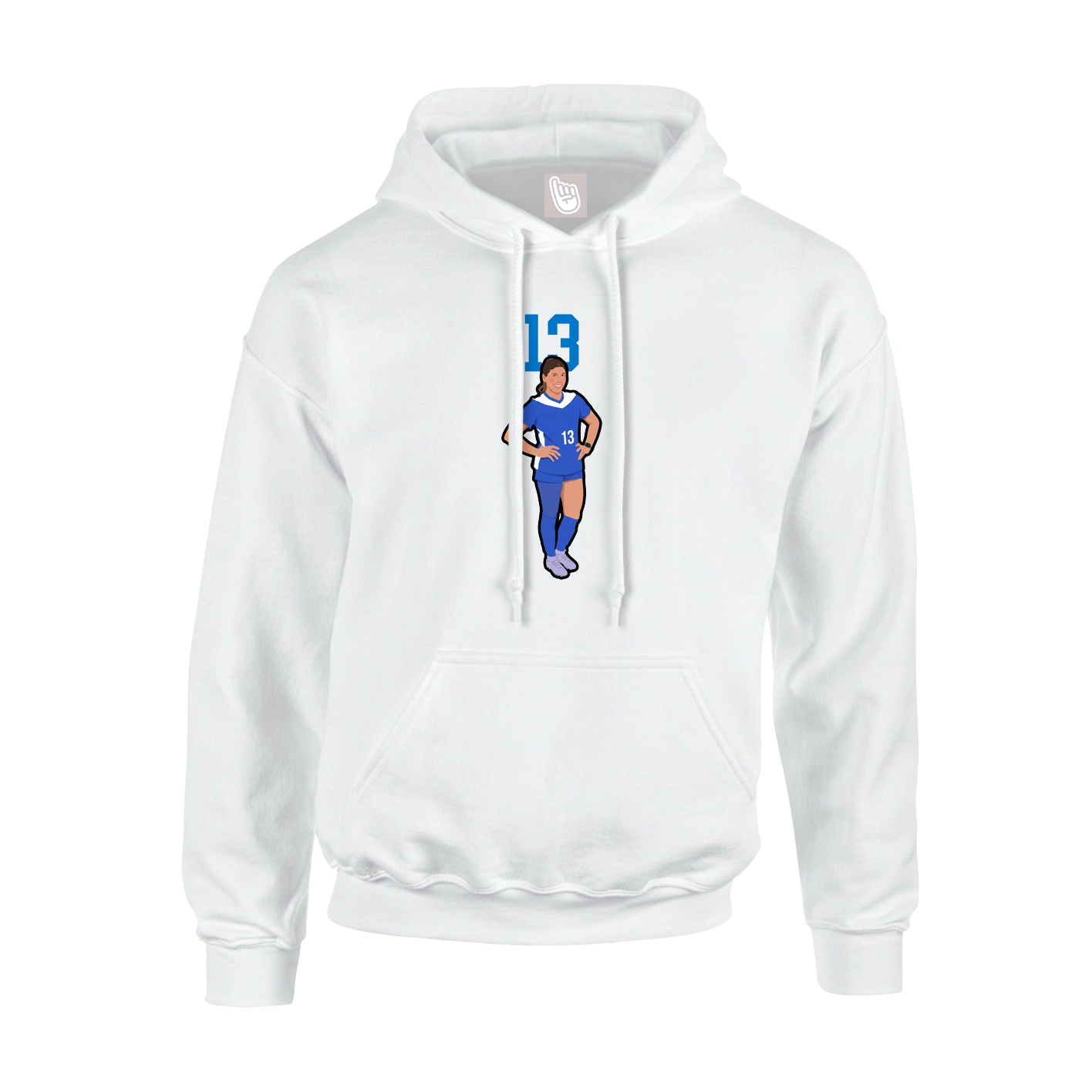 Hoodie — Number Top in White