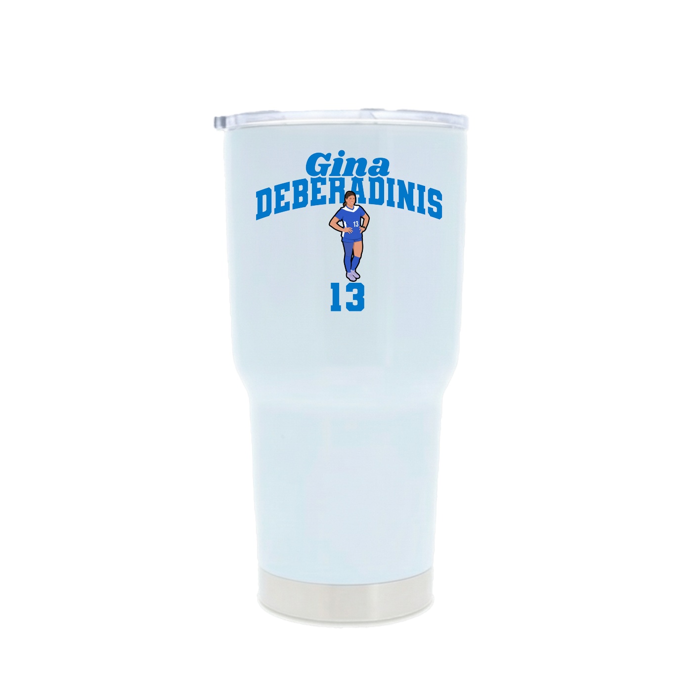30oz Stainless Steel Tumbler — Signature Arch in White