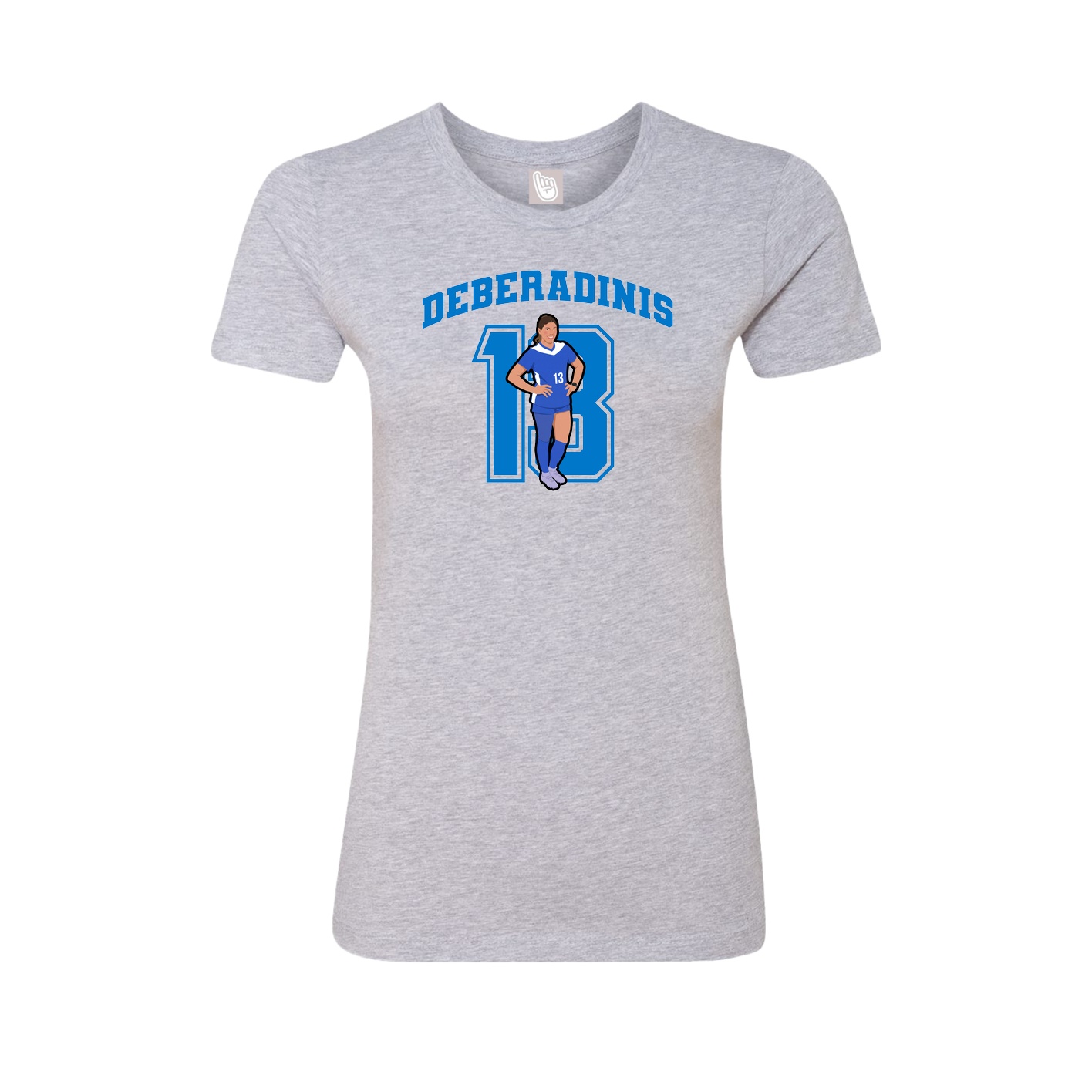 Fitted Women's Tee — Number in Grey