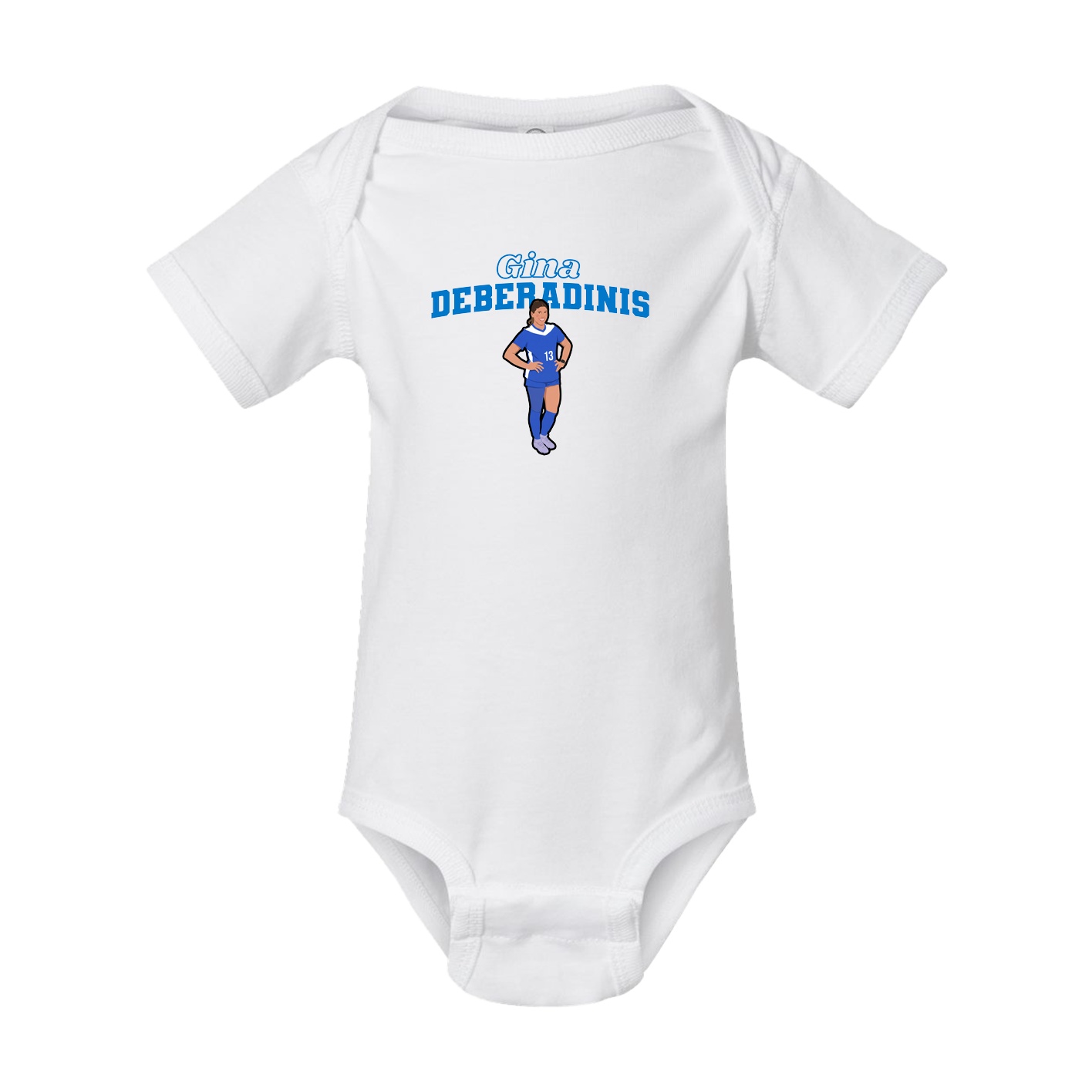 Baby Onesie — Name Arch in White