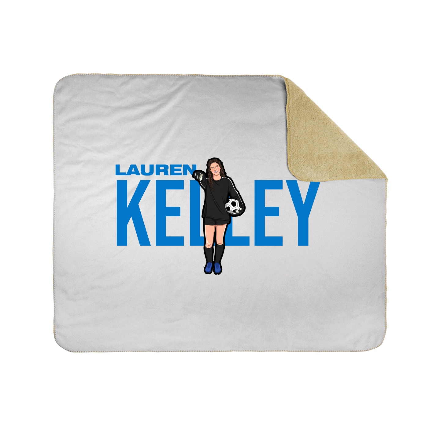 Throw Blanket — Player Name in White