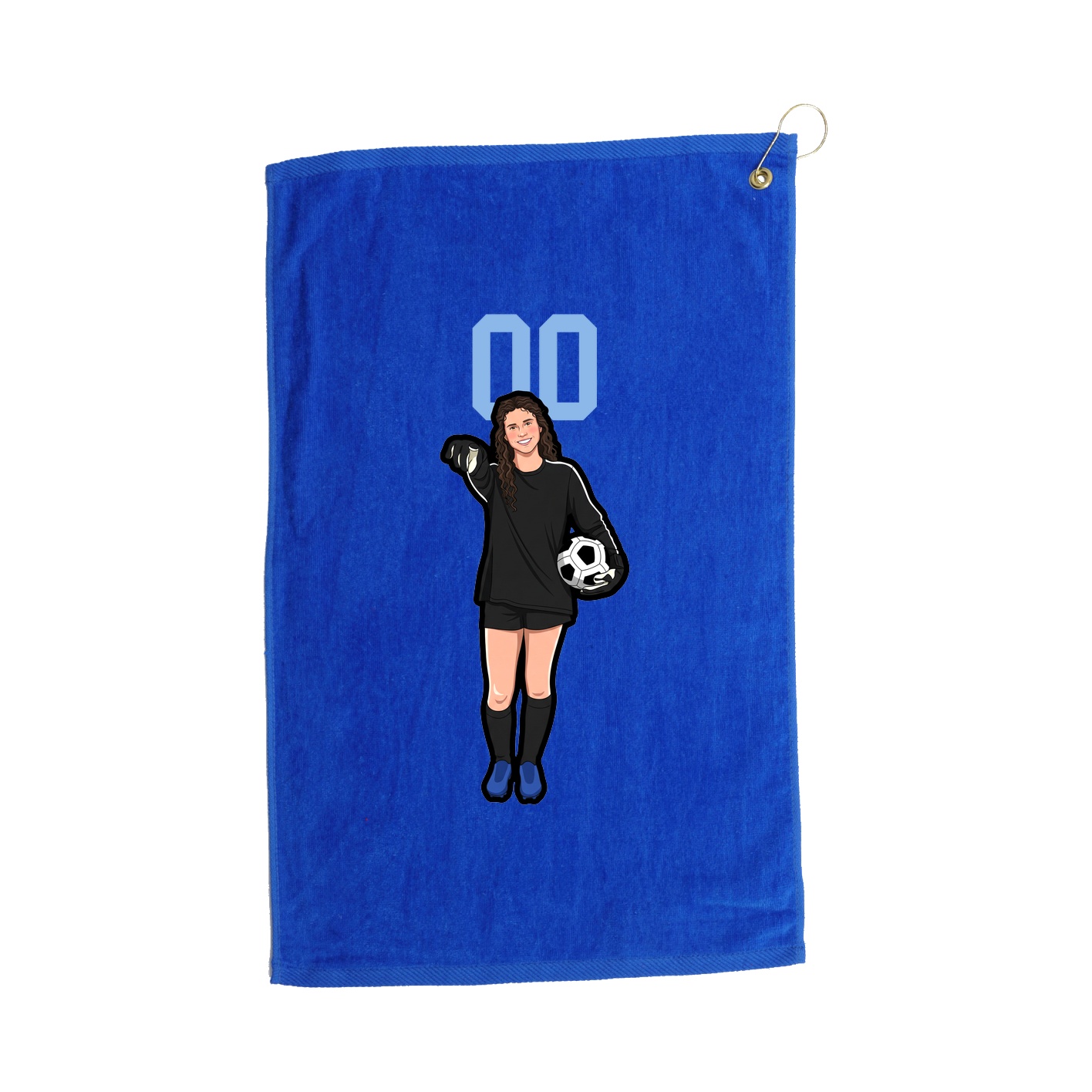 Golf Towel — Number Top in Royal