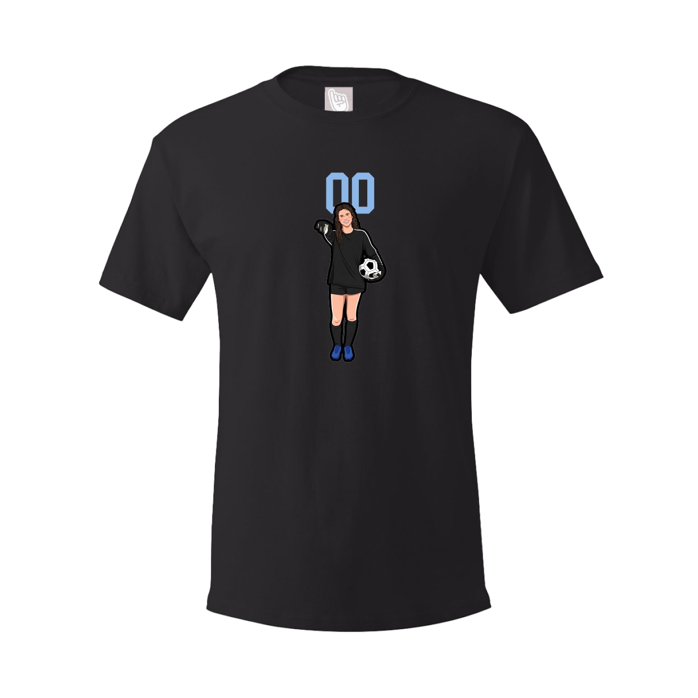Youth Tee — Number Top in Black