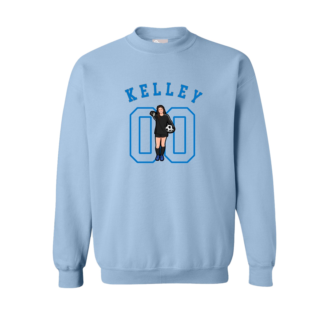 Fleece Crew — Shirsey Arch in Light Blue