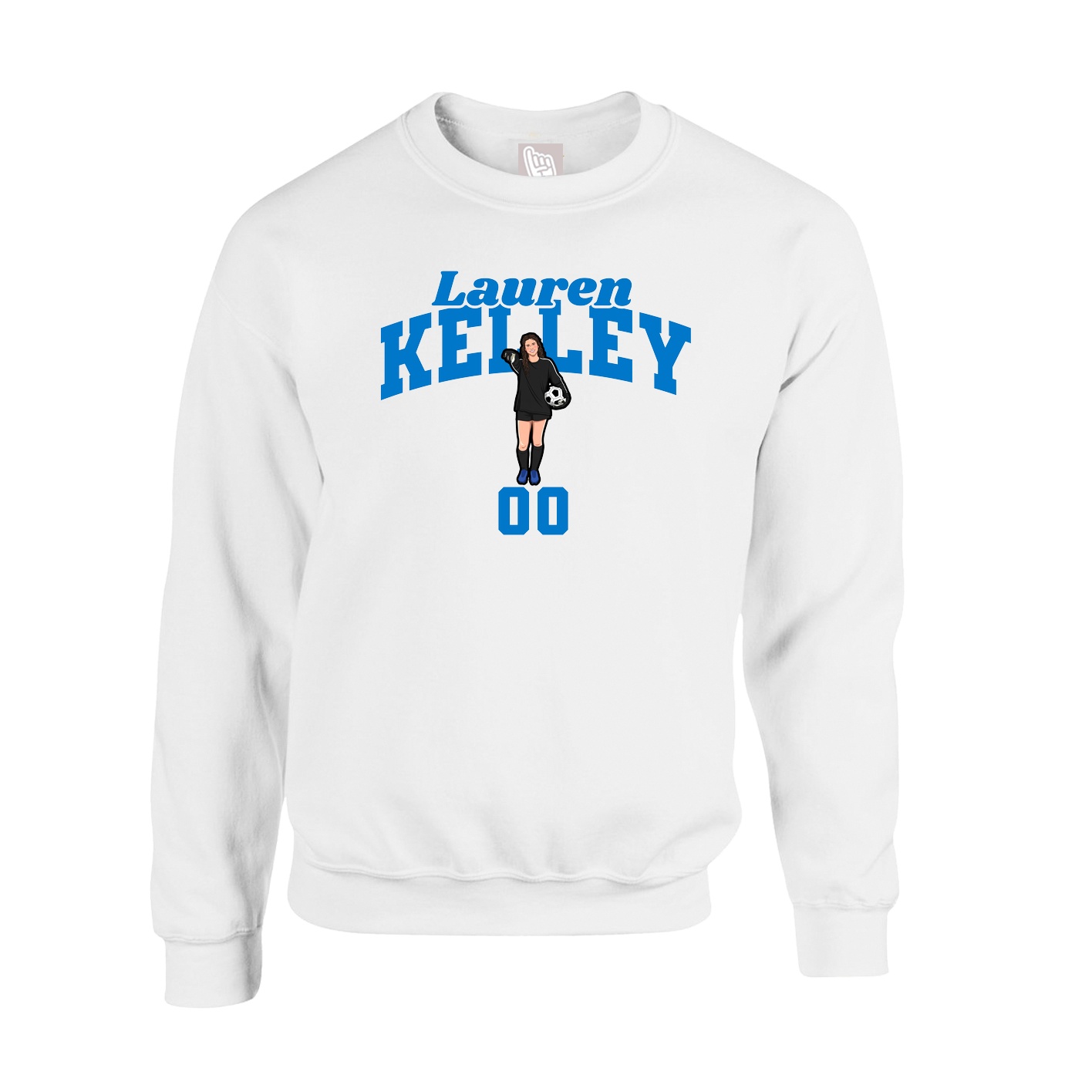 Fleece Crew — Signature Arch in White