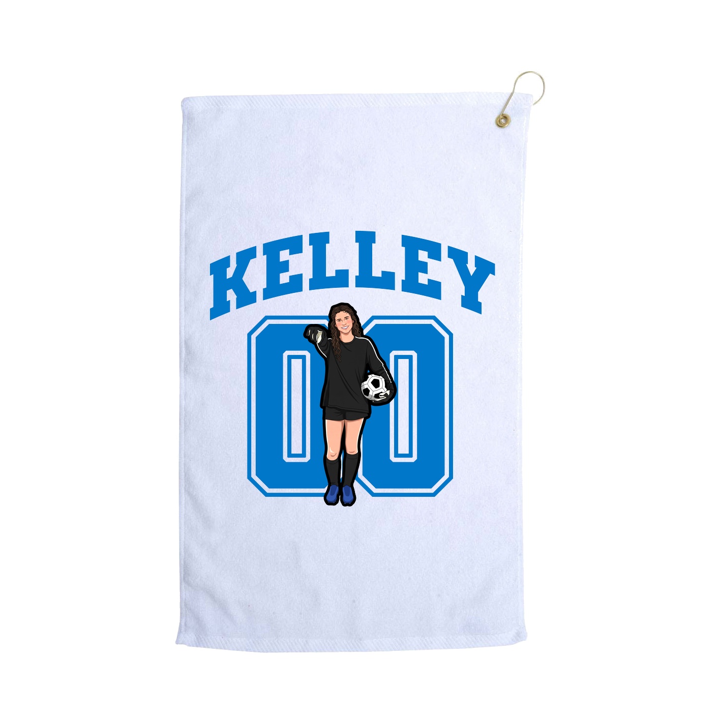 Golf Towel — Number in White