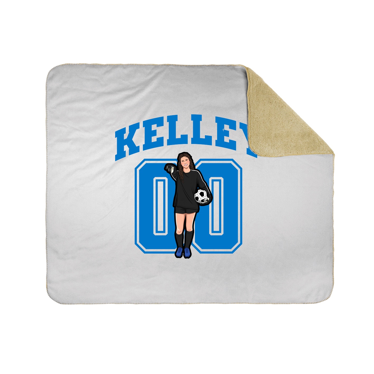 Throw Blanket — Number in White