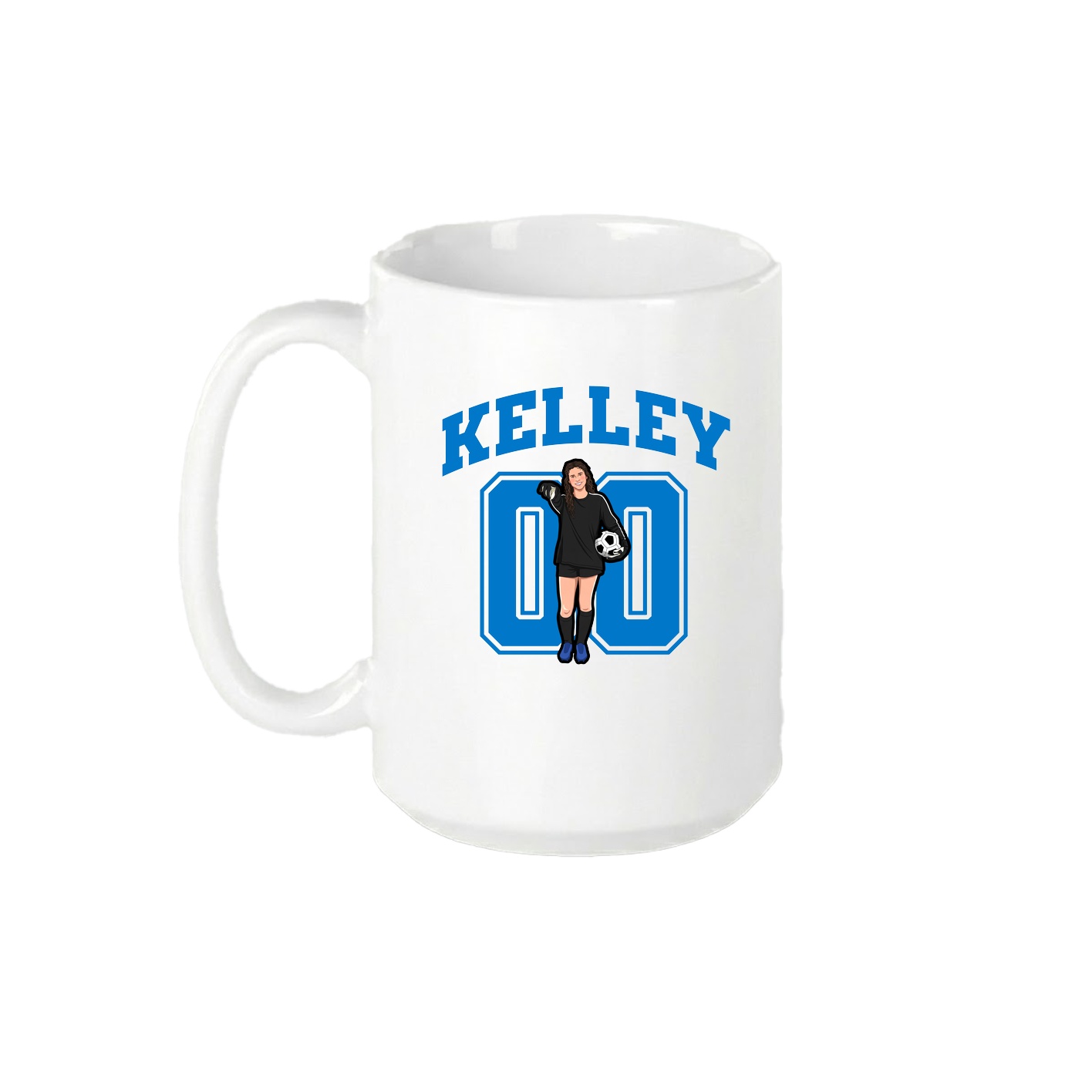 15oz Coffee Mug — Number in White