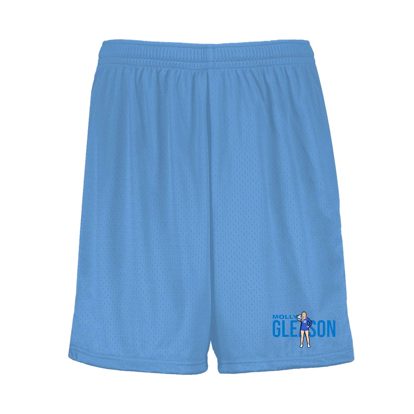 Shorts — Player Name in Light Blue