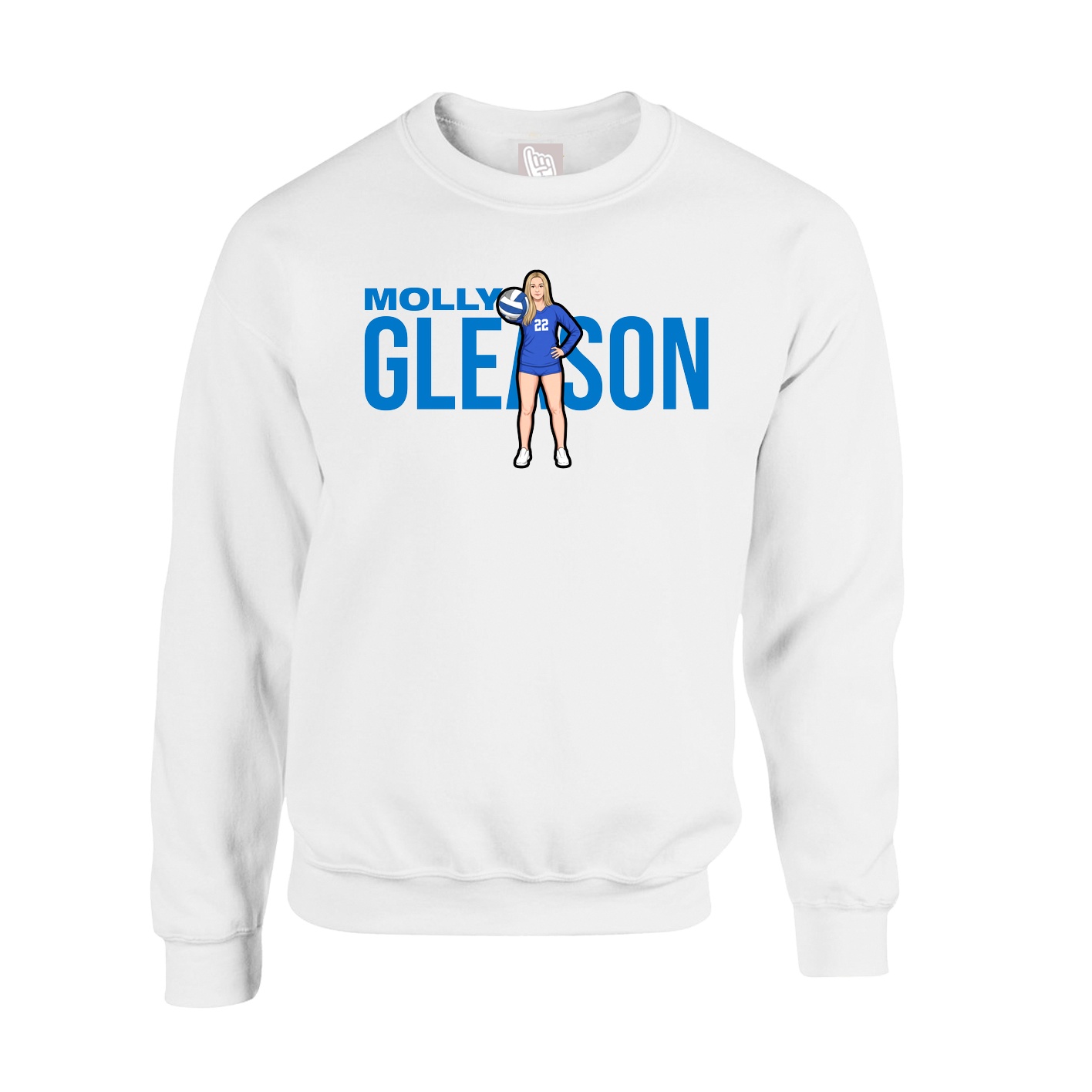 Fleece Crew — Player Name in White