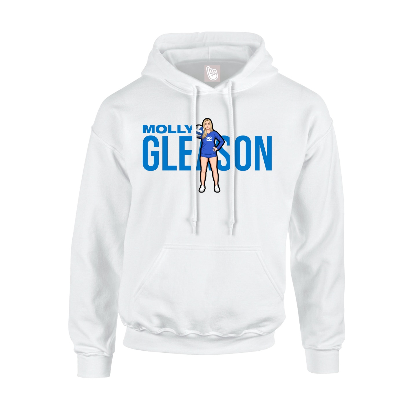 Youth Hoodie — Player Name in White