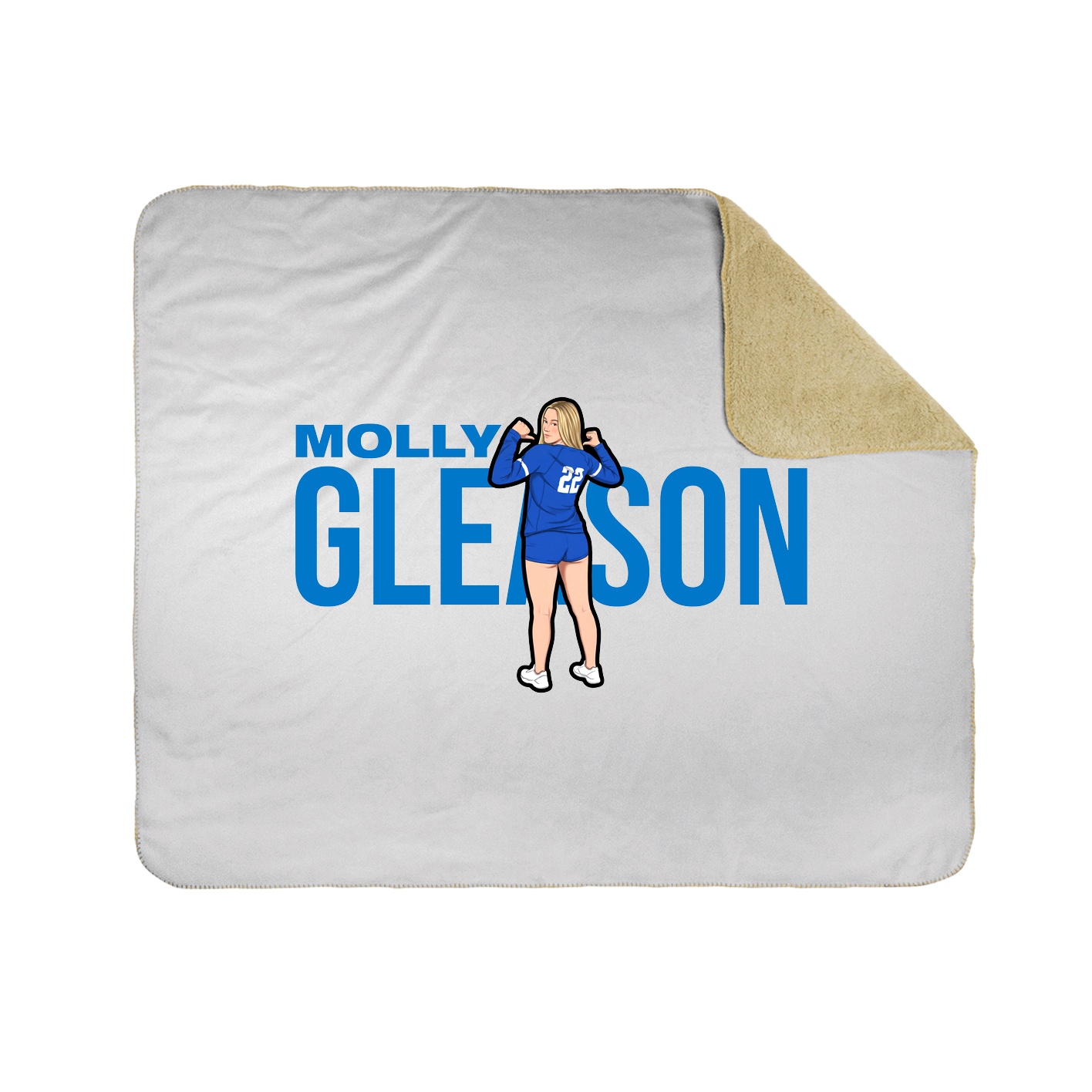 Throw Blanket — Player Name in White