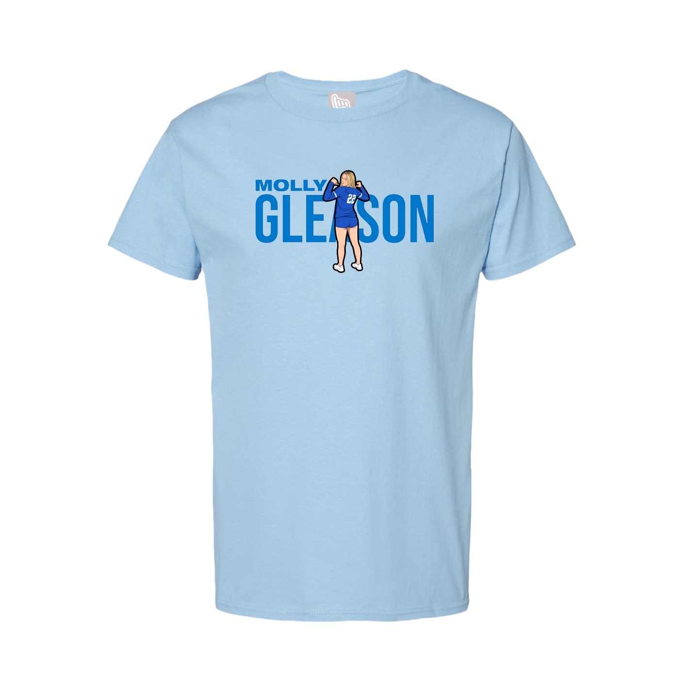 Youth Tee — Player Name in Light Blue