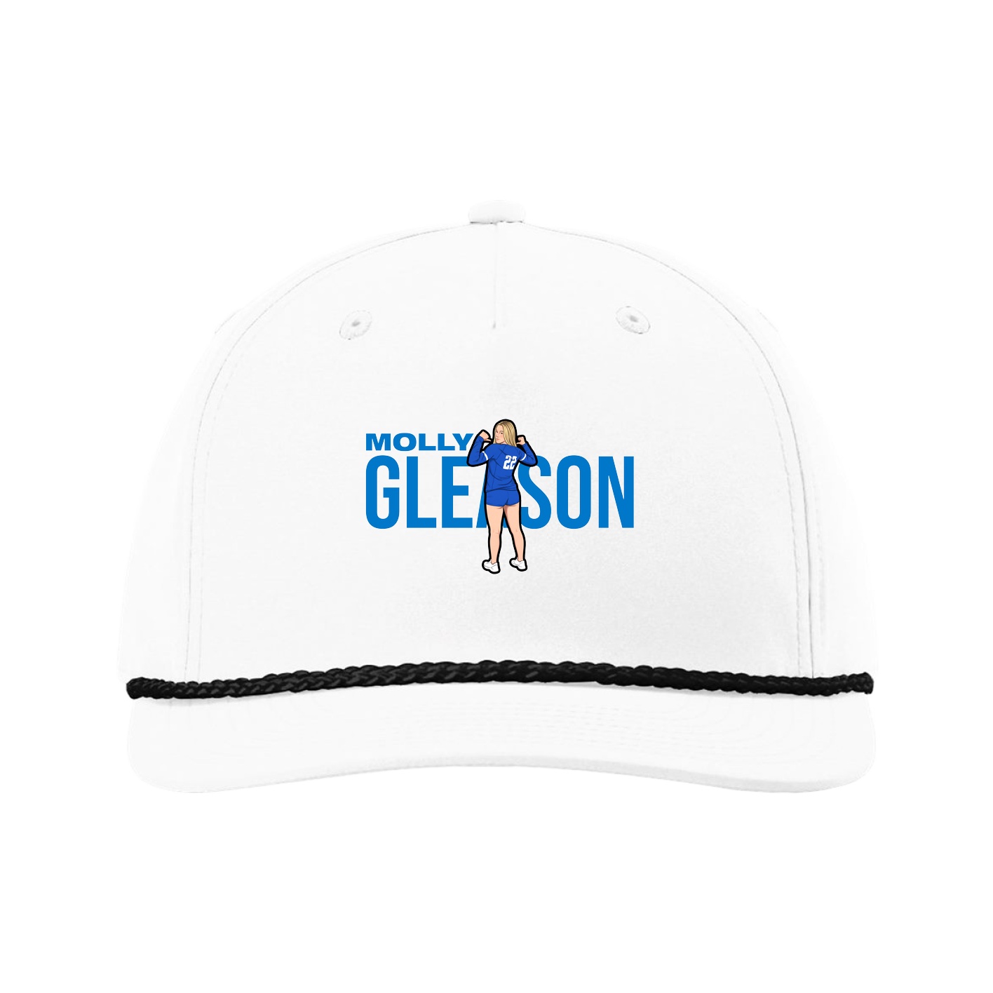 Five-Panel Classic Rope Cap — Player Name in White