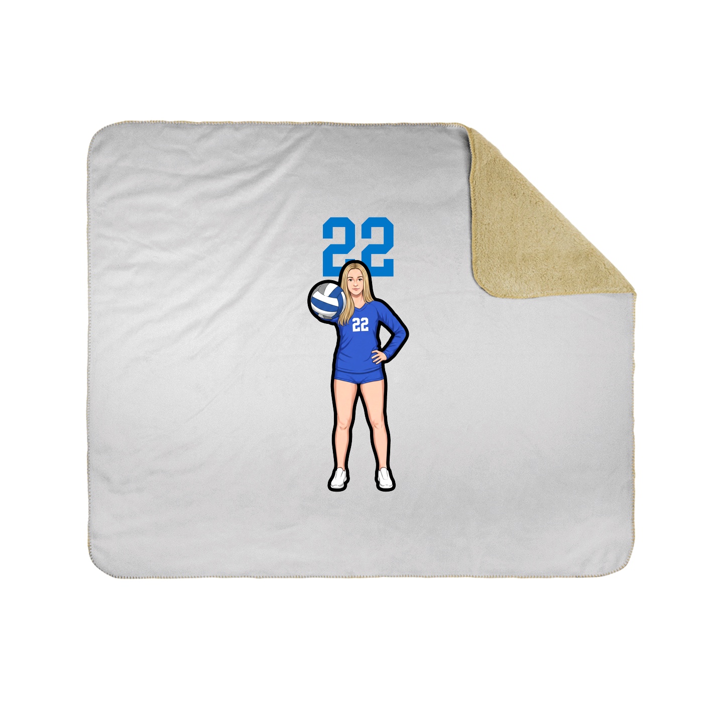 Throw Blanket — Number Top in White