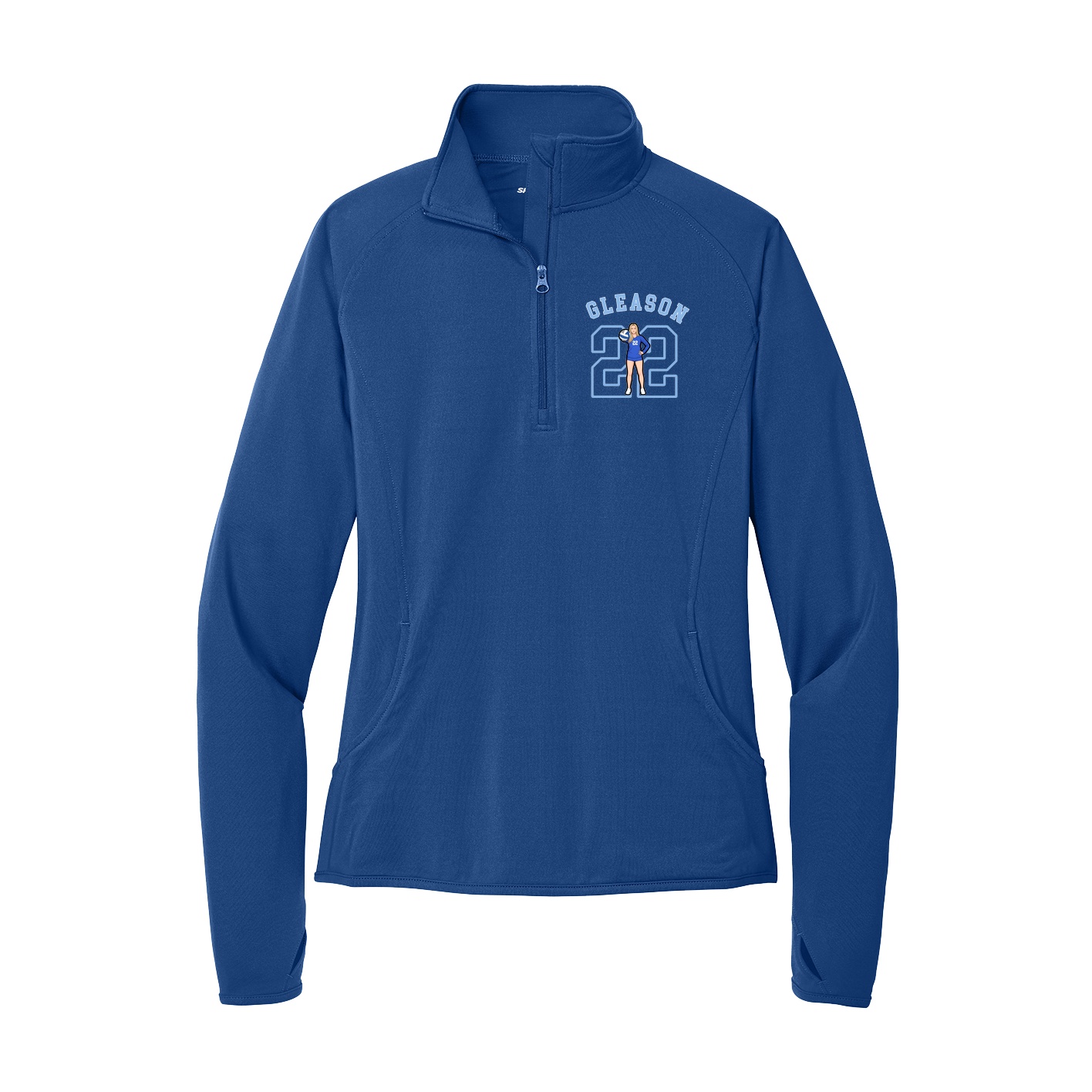 Women's Q-Zip Pullover — Shirsey Arch in Royal