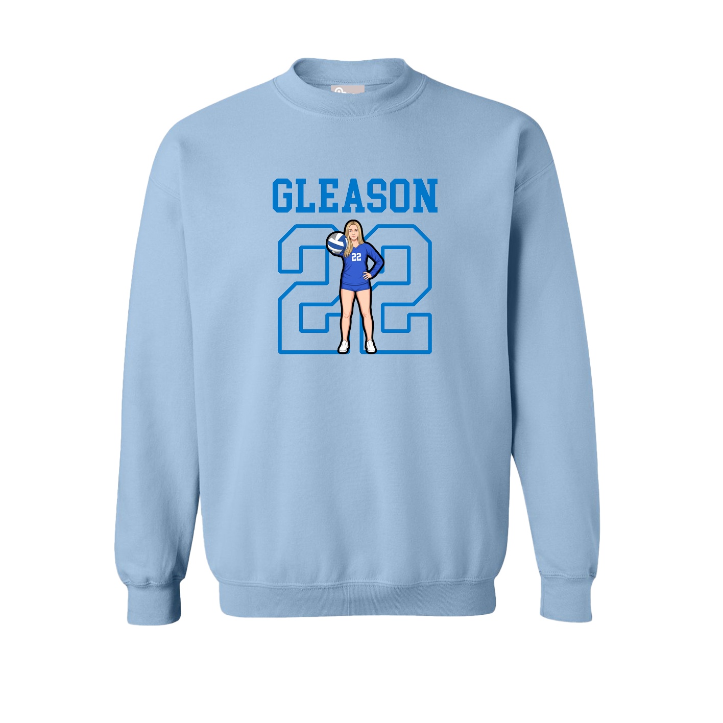 Fleece Crew — Shirsey in Light Blue